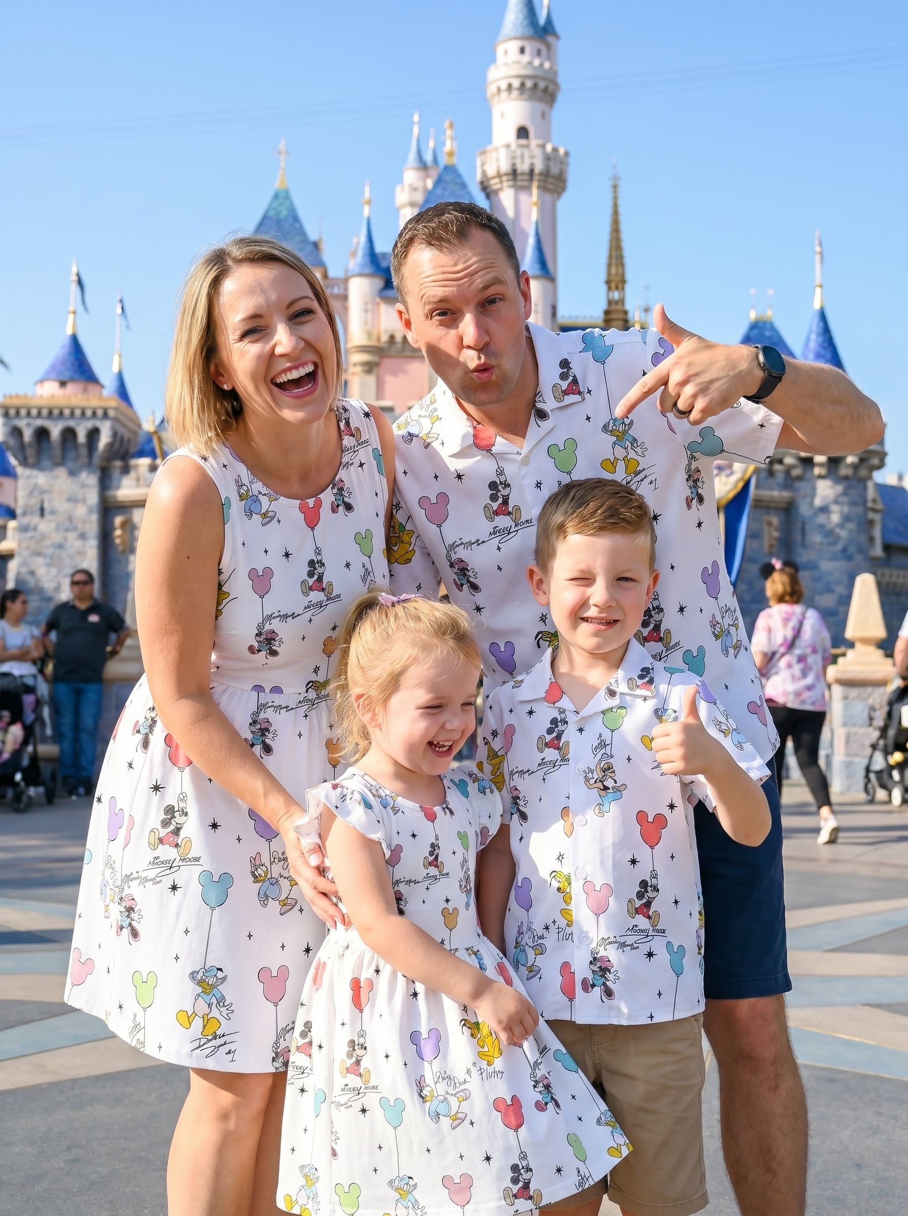 Pastel Mickey Balloon Matching Family Set, Disney Family Vacation Outfit, Disneyland Trip Clothes