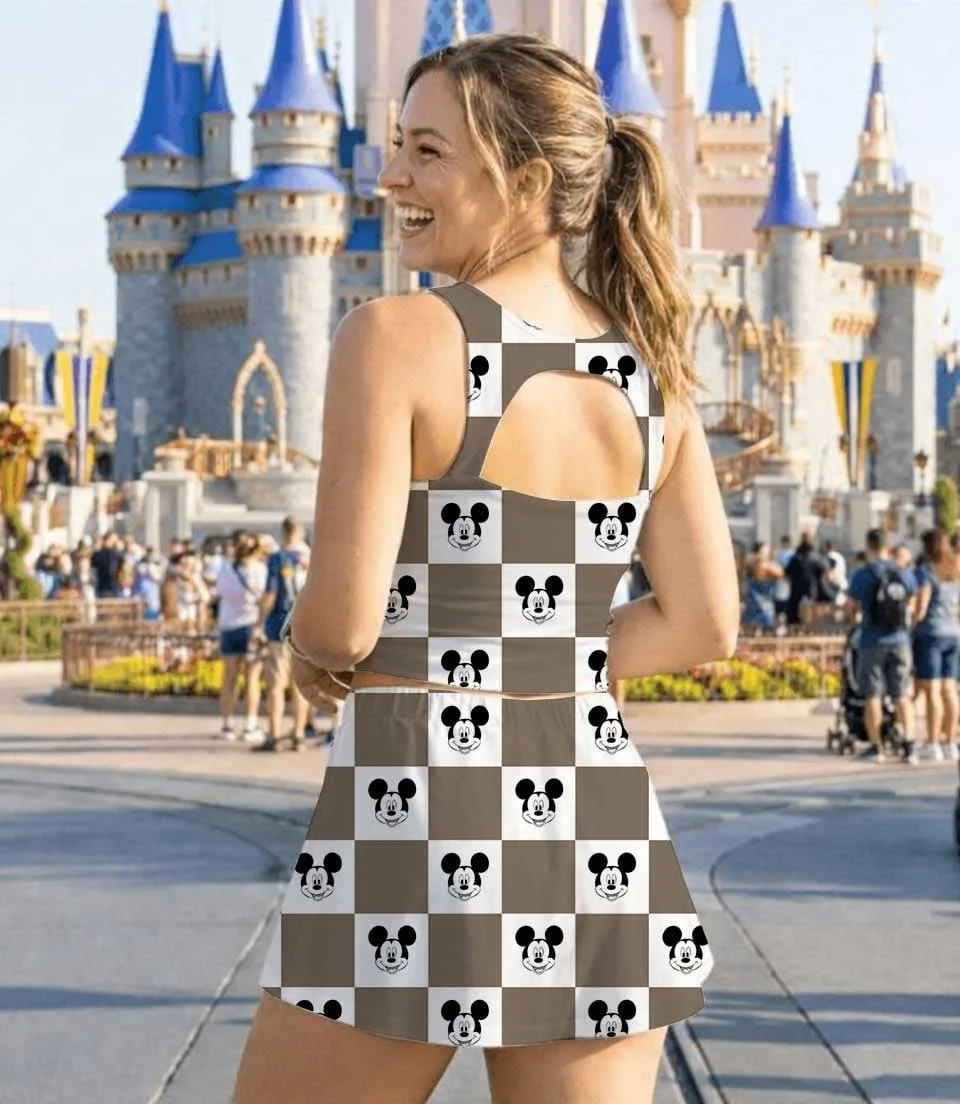 Disney Classic Mickey Checkered Matching Mom and Me Dress Set, Magical Theme Park Family Vacation Outfit - Image 7