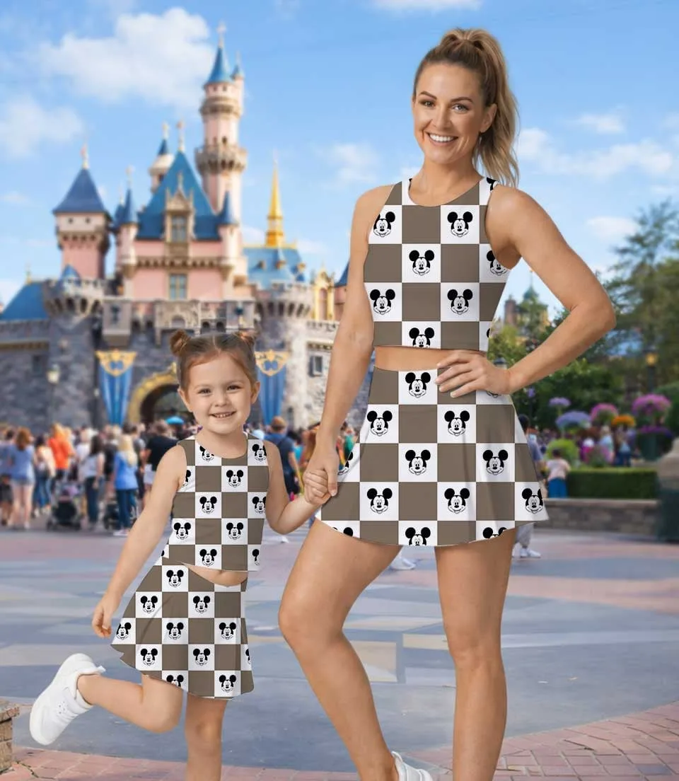 Disney Classic Mickey Checkered Matching Mom and Me Dress Set, Magical Theme Park Family Vacation Outfit - Image 5