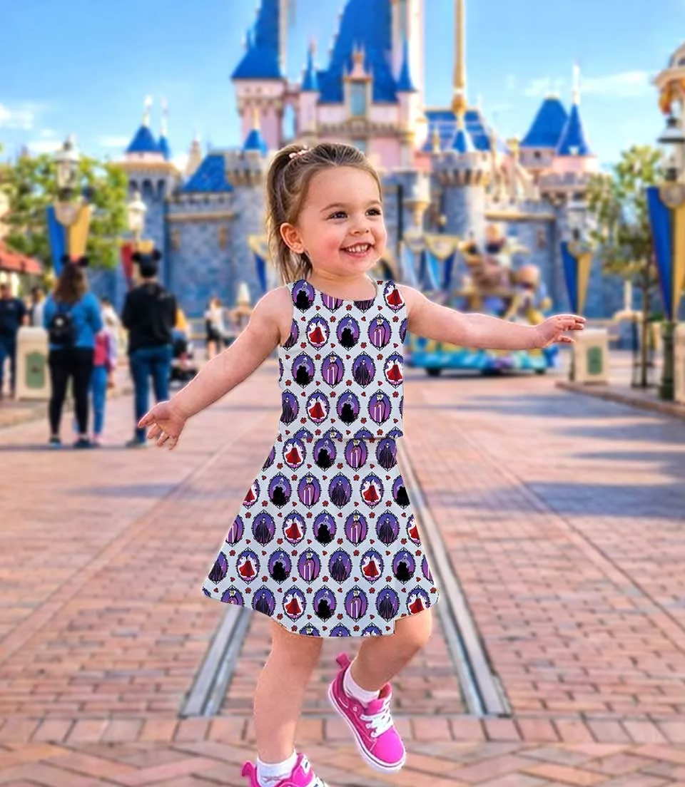 Disney Villains Cameo Matching Mom and Me Dress Set, Evil Queens Theme Park Family Vacation Outfit - Image 3