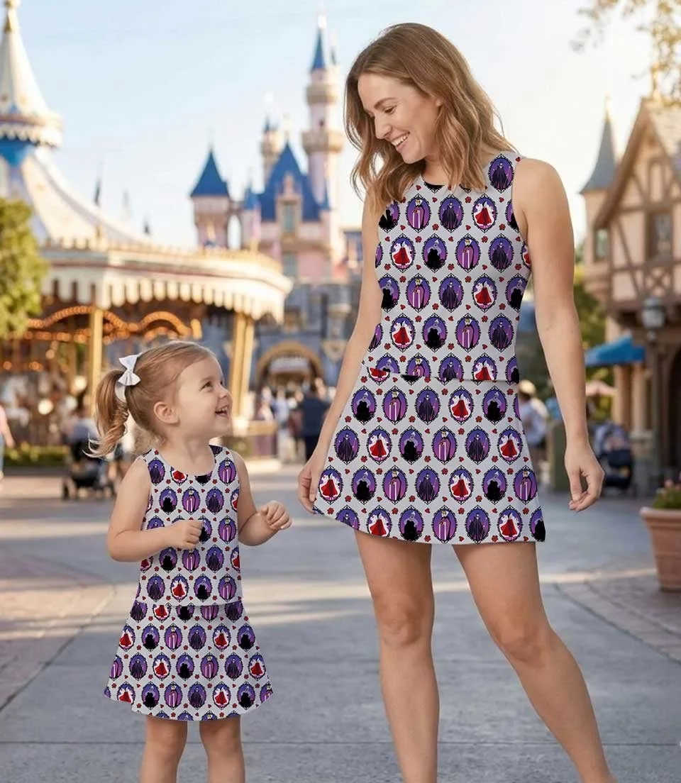 Disney Villains Cameo Matching Mom and Me Dress Set, Evil Queens Theme Park Family Vacation Outfit - Image 7