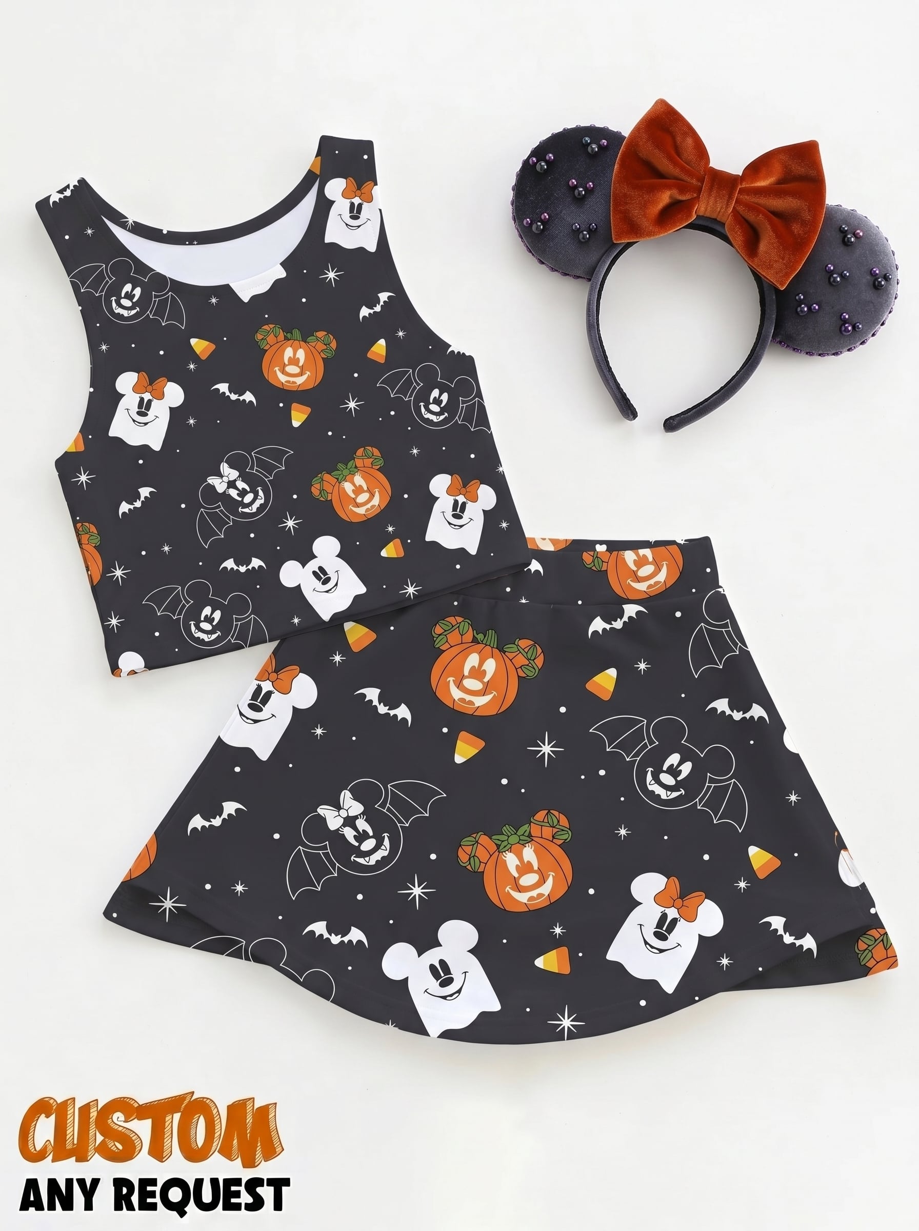 Disney Halloween Matching Dress Set, Mom And Me Cartoon Outfit, Disneyland Family Trip Clothes