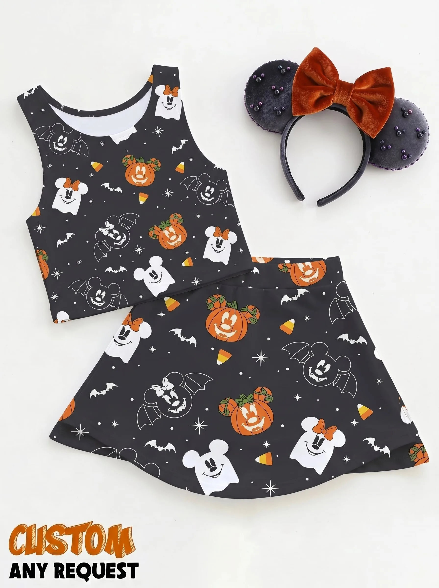 Disney Halloween Matching Dress Set, Mom And Me Cartoon Outfit, Disneyland Family Trip Clothes