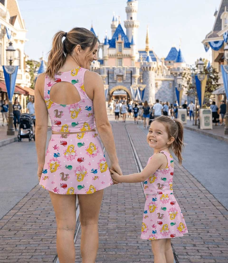Disney Sleeping Beauty Matching Mom and Me Dress Set, Princess Aurora Theme Park Family Vacation Outfit - Image 9