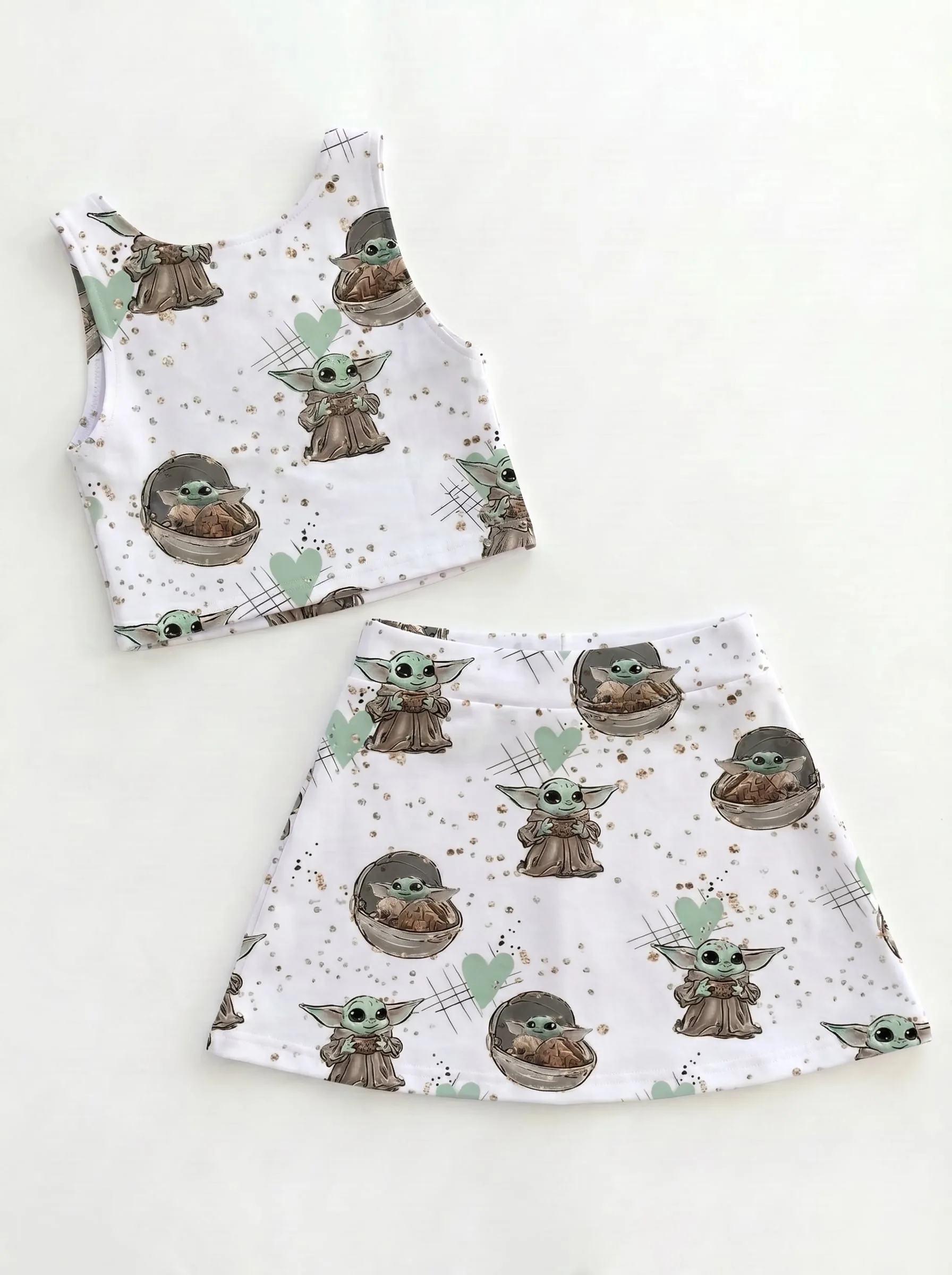 Grogu Matching Dress Set, Mom And Me Cartoon Outfit, Disneyland Family Trip Clothes