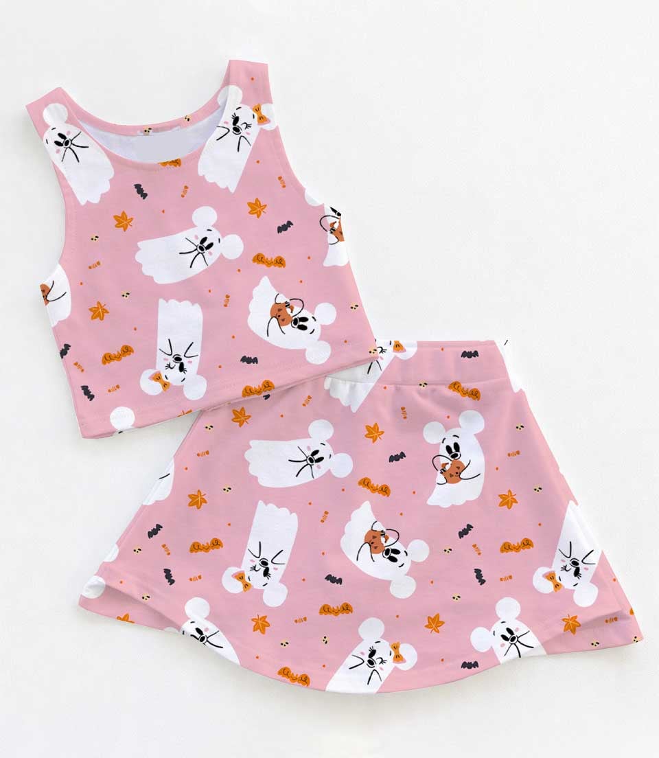 Disney Mickey Ghost Halloween Matching Mom and Me Dress Set, Spooky Season Family Theme Park Vacation Outfit