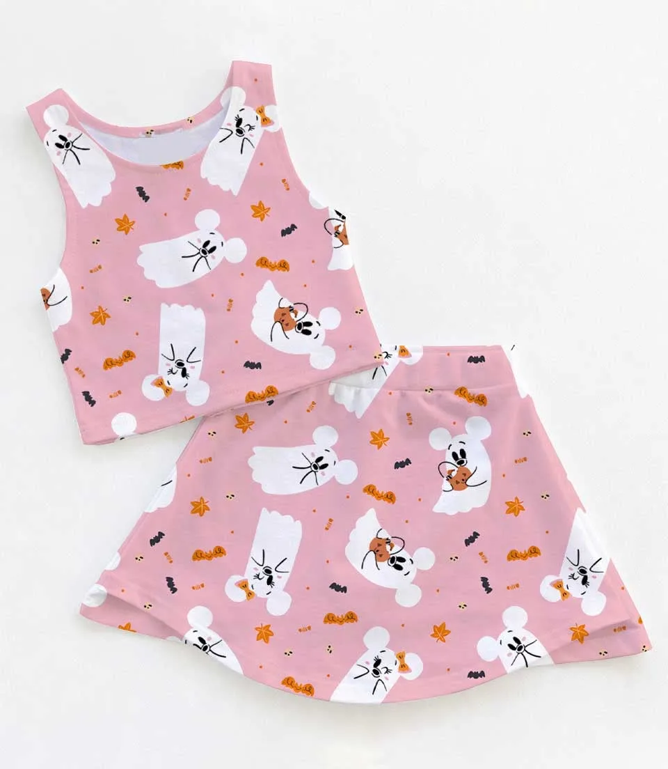 Disney Mickey Ghost Halloween Matching Mom and Me Dress Set, Spooky Season Family Theme Park Vacation Outfit