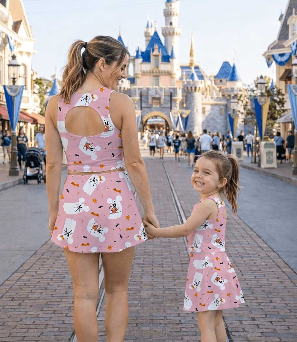 Disney Mickey Ghost Halloween Matching Mom and Me Dress Set, Spooky Season Family Theme Park Vacation Outfit - Image 9