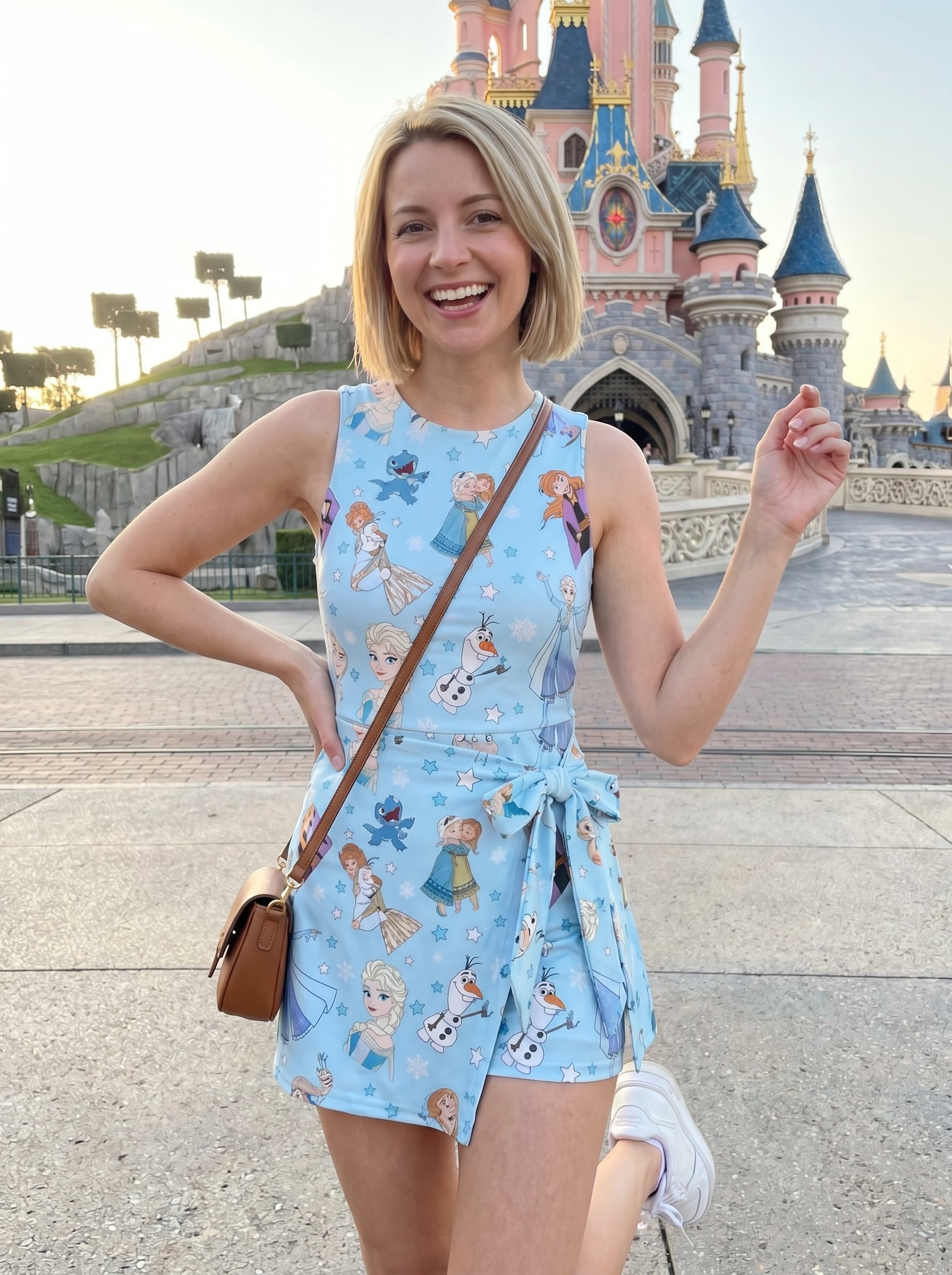 Frozen Tennis Dress Skirt, Disney Park Vacation Outfit, Elsa Anna Disney Skort Dress - Image 2