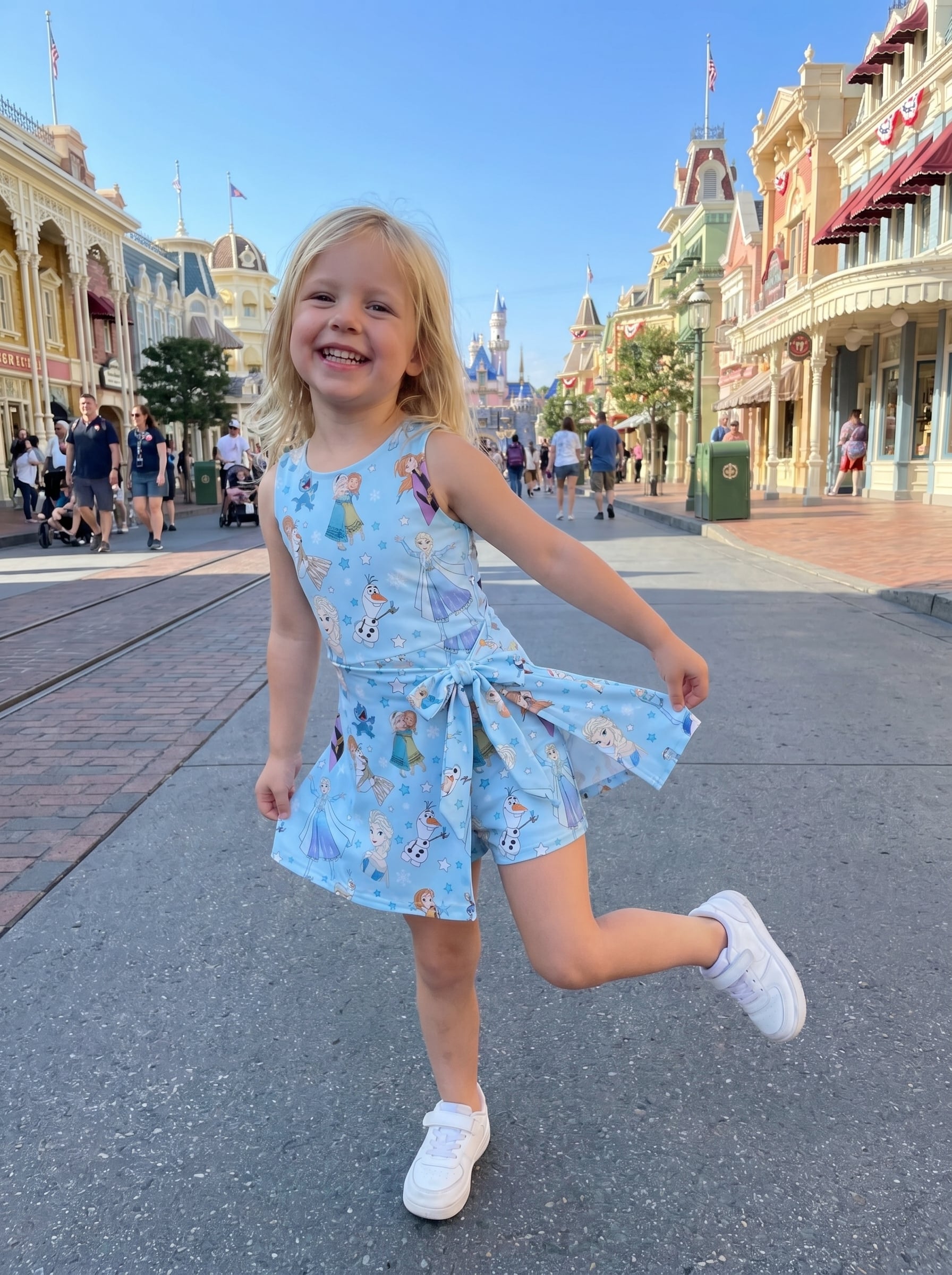 Frozen Tennis Dress Skirt, Disney Park Vacation Outfit, Elsa Anna Disney Skort Dress - Image 3