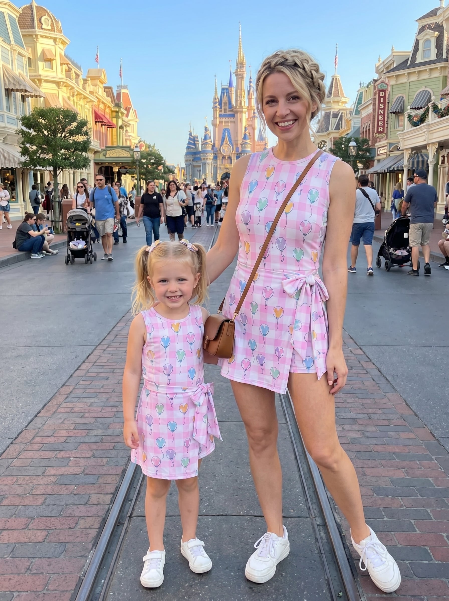 Pastel Mickey Balloon Tennis Dress Skirt, Disney Park Vacation Outfit, Magic Kingdom Disney Skort Dress - Image 4