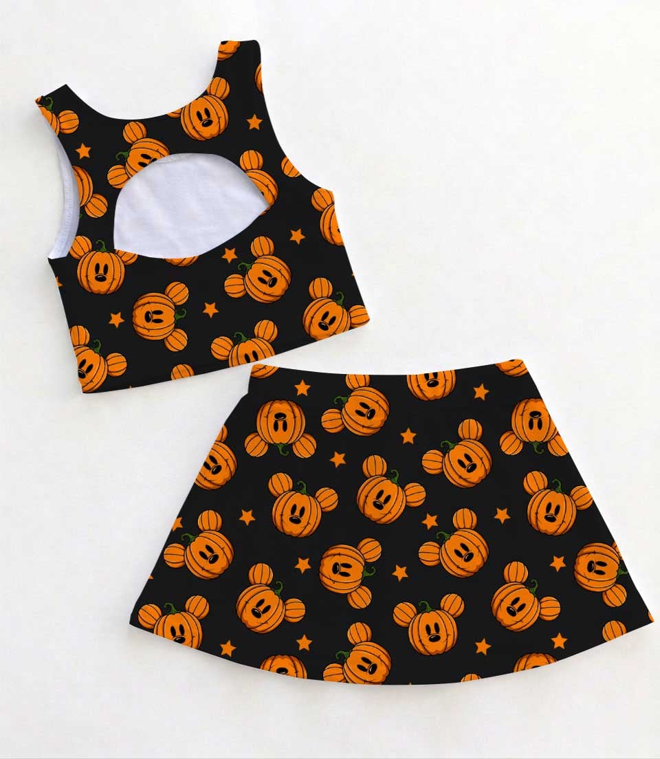 Disney Mickey Pumpkin Halloween Matching Mom and Me Dress Set, Spooky Fall Theme Park Family Vacation Outfit - Image 2