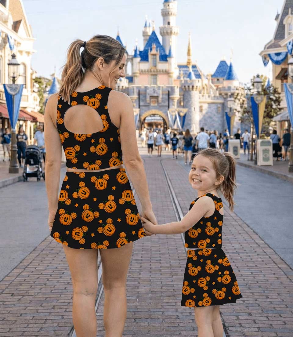 Disney Mickey Pumpkin Halloween Matching Mom and Me Dress Set, Spooky Fall Theme Park Family Vacation Outfit - Image 9