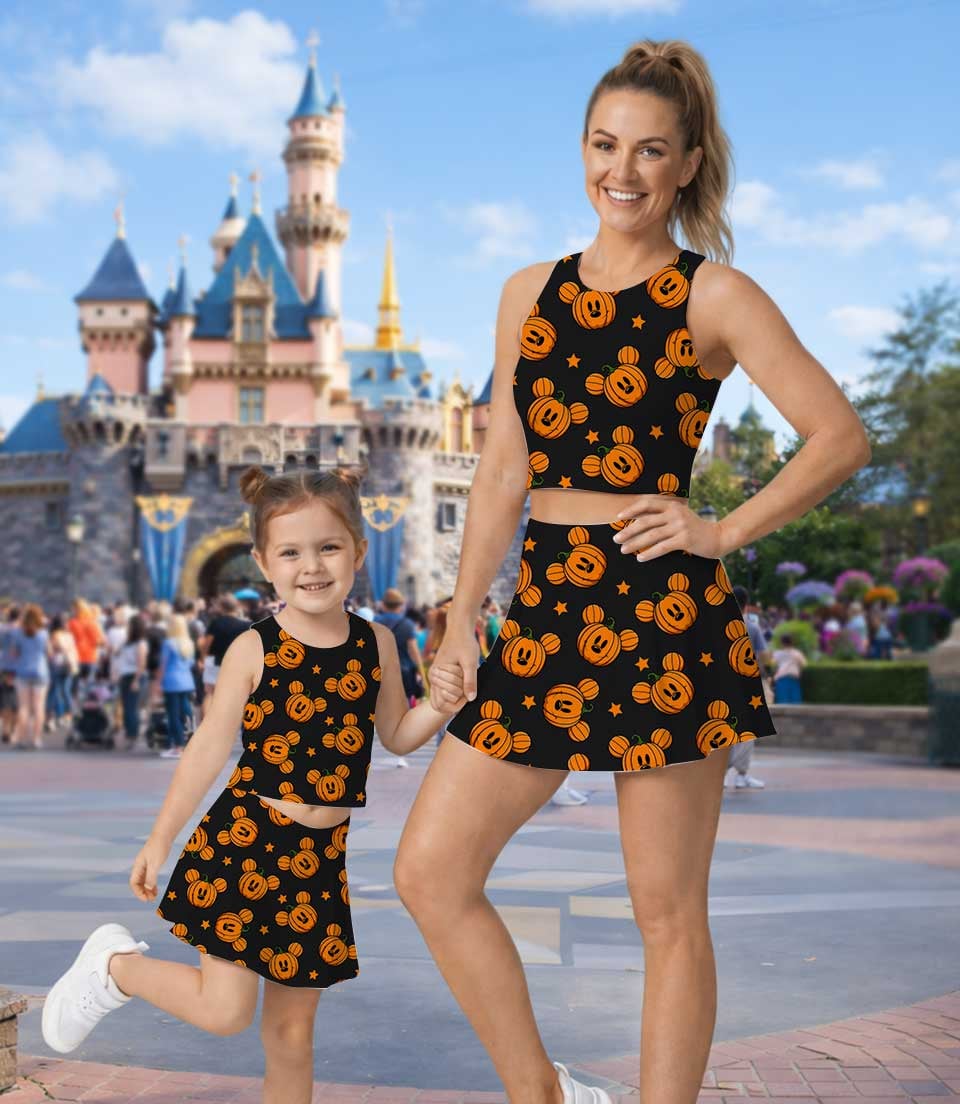Disney Mickey Pumpkin Halloween Matching Mom and Me Dress Set, Spooky Fall Theme Park Family Vacation Outfit - Image 5