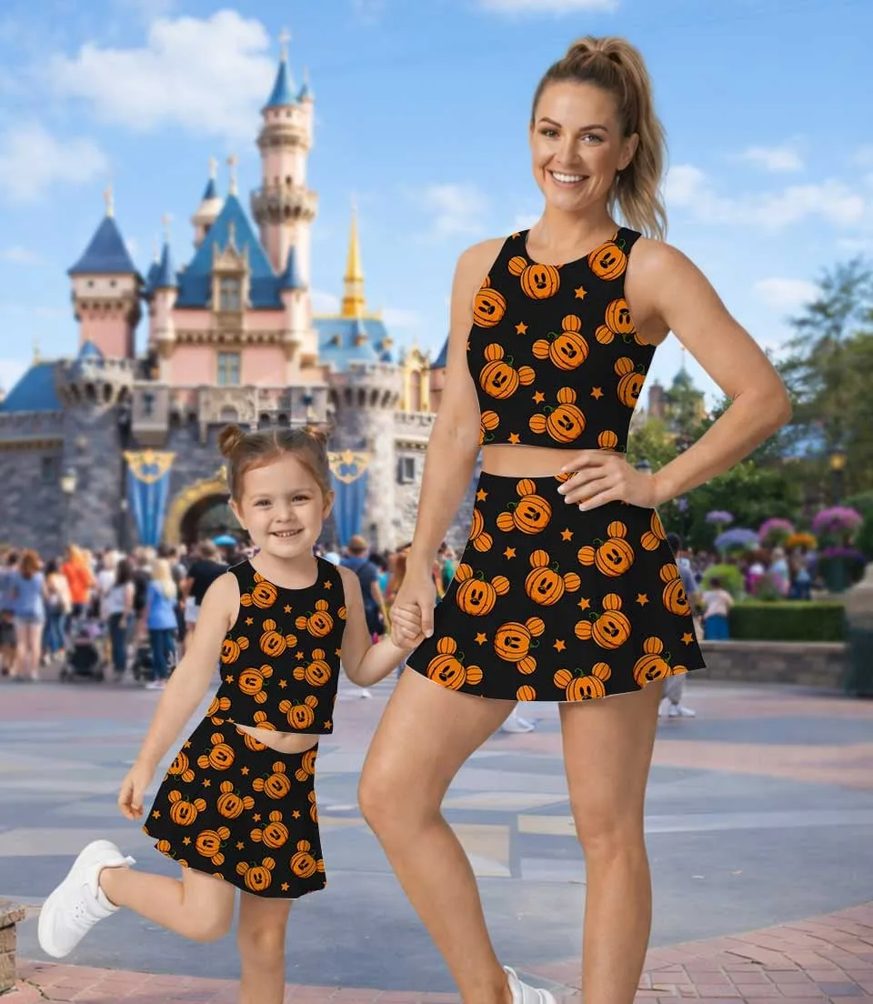 Disney Mickey Pumpkin Halloween Matching Mom and Me Dress Set, Spooky Fall Theme Park Family Vacation Outfit - Image 5