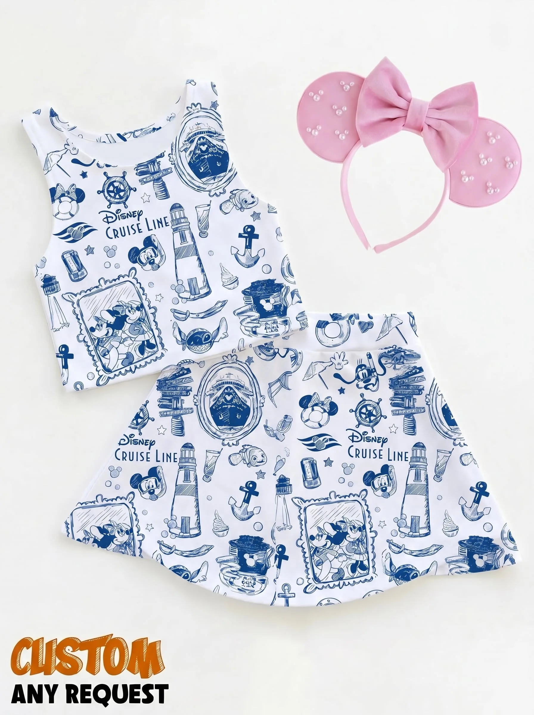Disney Cruise Matching Dress Set, Mom And Me Outfit, Disney Cruise Line Vacation Clothes