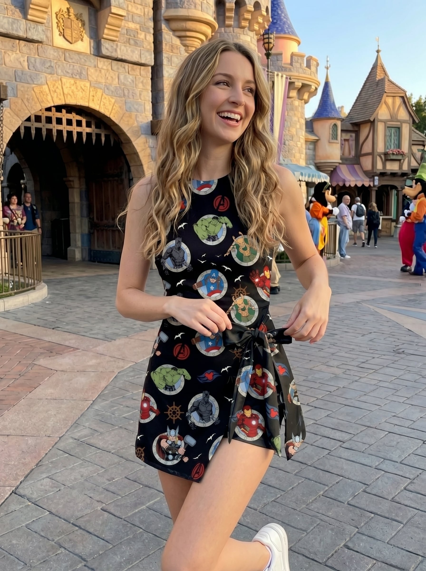 Marvel Avengers Tennis Dress Skirt, Disney Park Vacation Outfit, Avengers Disney Skort Dress - Image 2