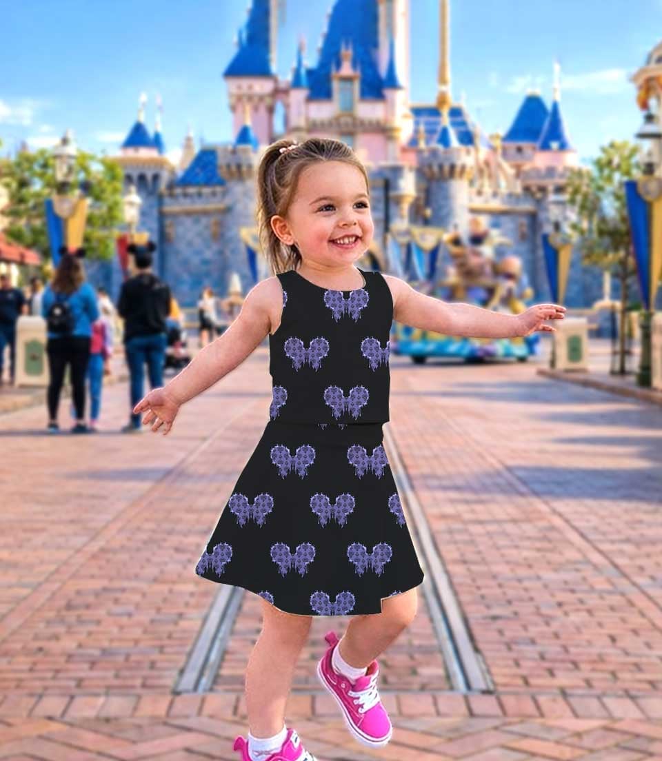 Disney The Haunted Mansion Gothic Heart Matching Mom and Me Dress Set, Family Vacation Theme Park Outfit - Image 3