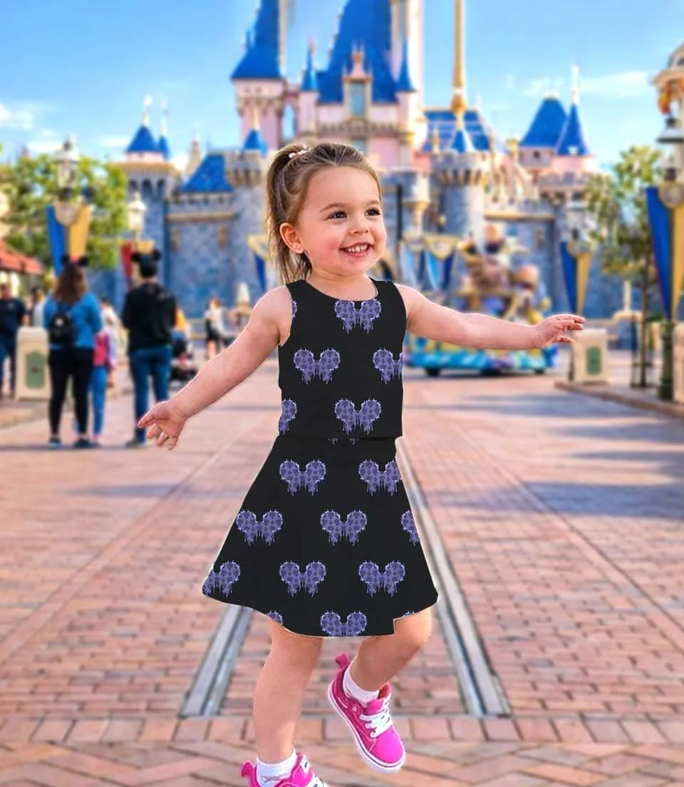 Disney The Haunted Mansion Gothic Heart Matching Mom and Me Dress Set, Family Vacation Theme Park Outfit - Image 3