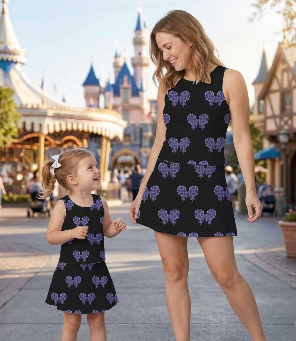 Disney The Haunted Mansion Gothic Heart Matching Mom and Me Dress Set, Family Vacation Theme Park Outfit - Image 7