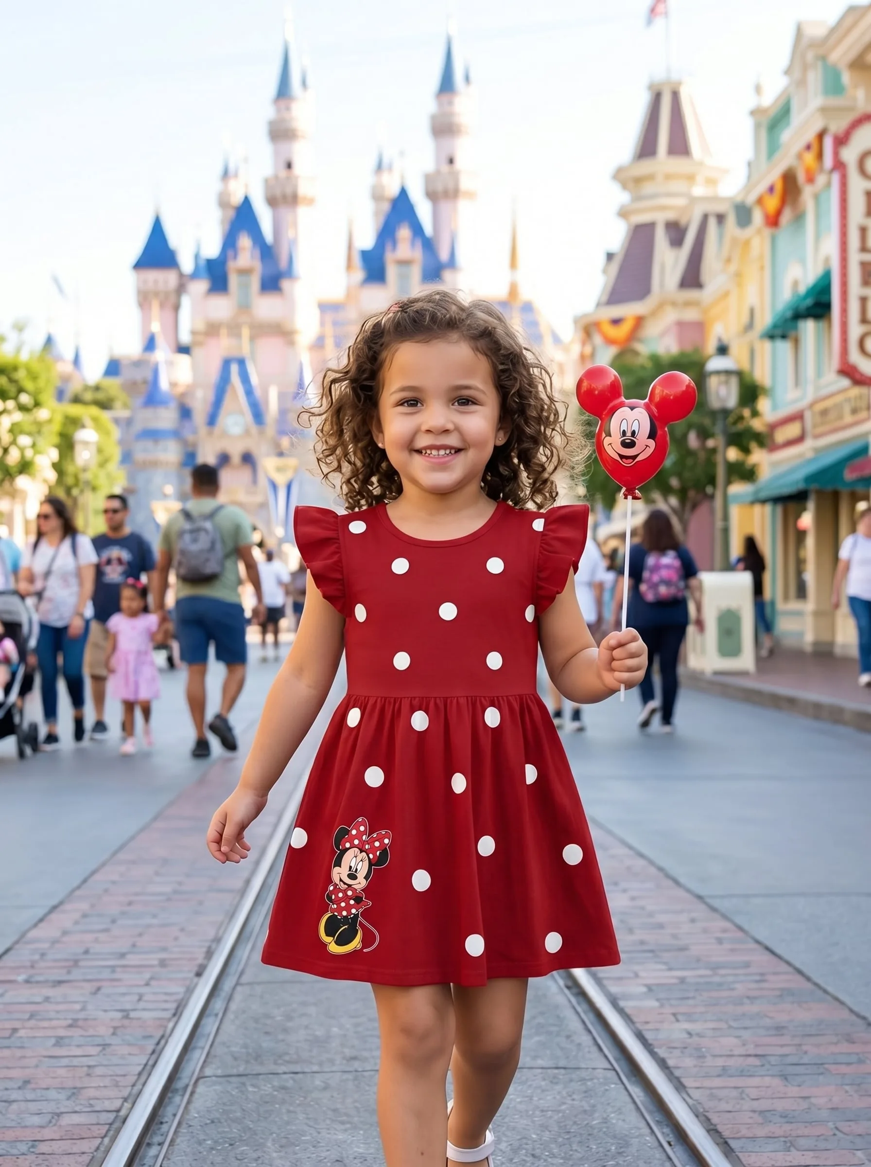 Minnie Mouse Polka Dot Skater Dress, Disney Park Outfit, Disneyland Vacation Dress