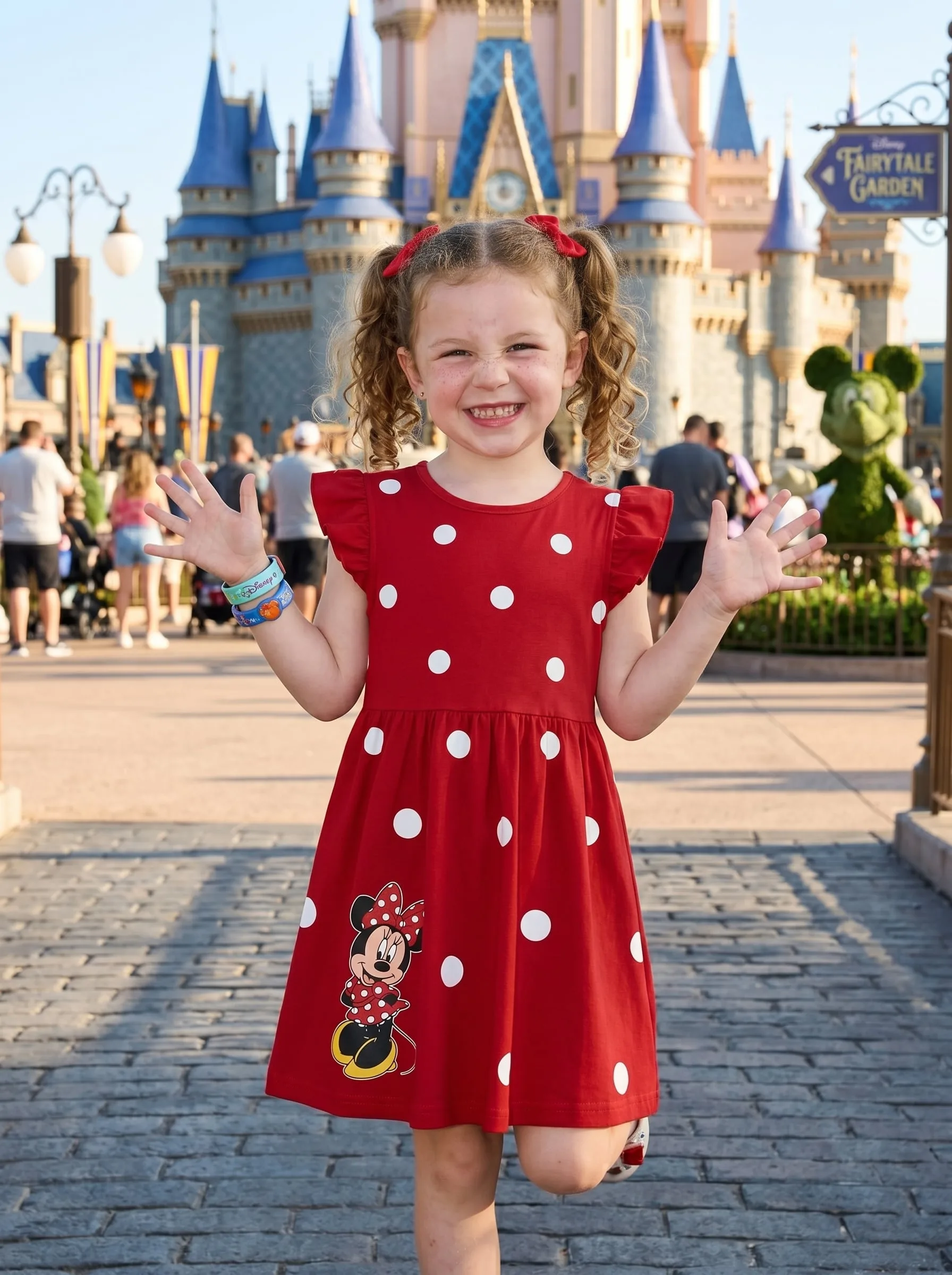 Minnie Mouse Polka Dot Skater Dress, Disney Park Outfit, Disneyland Vacation Dress - Image 4