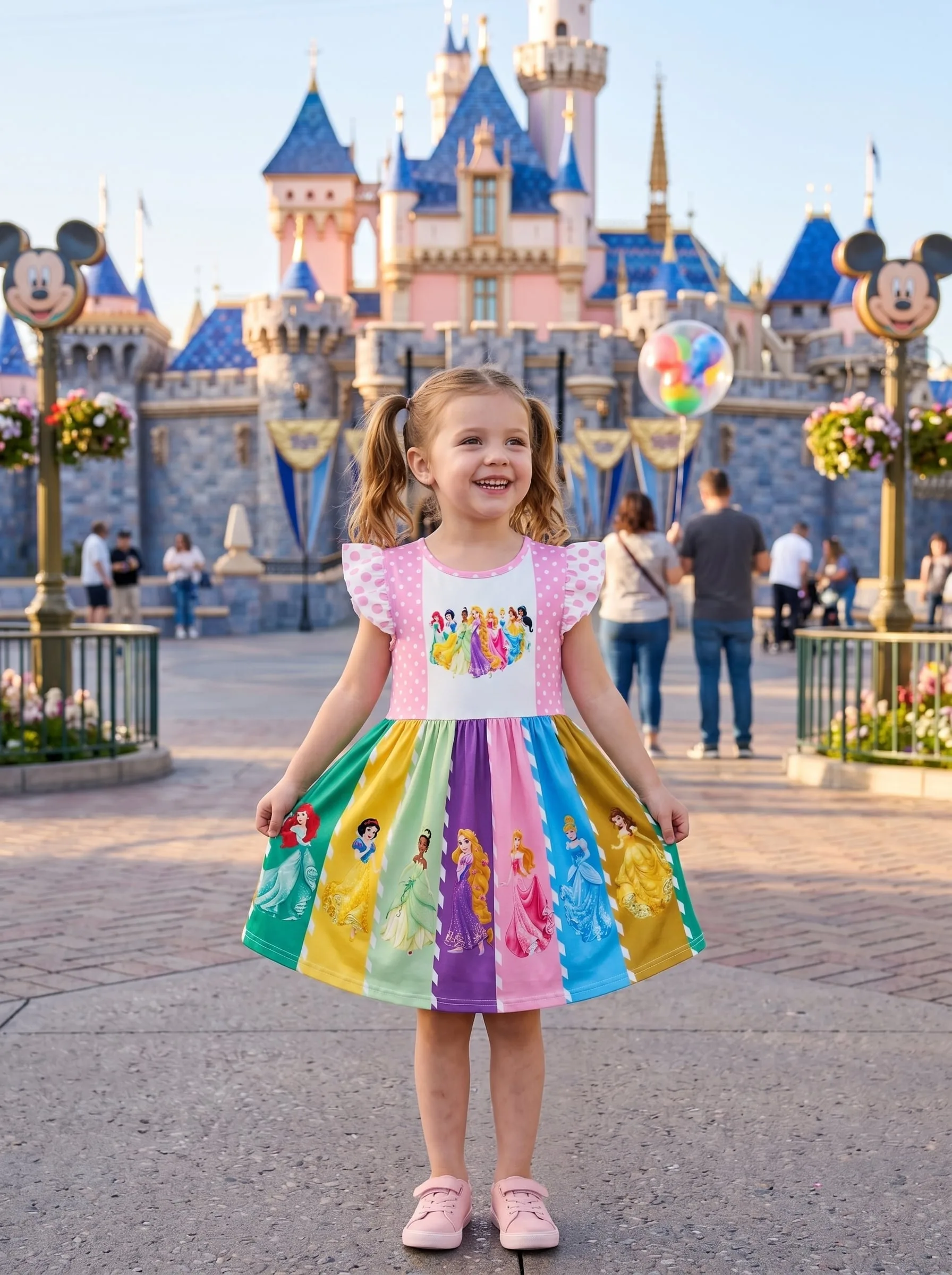 Disney Princess Twirl Dress, Disney Parks Outfit for Girls, Princess Dress - Image 2
