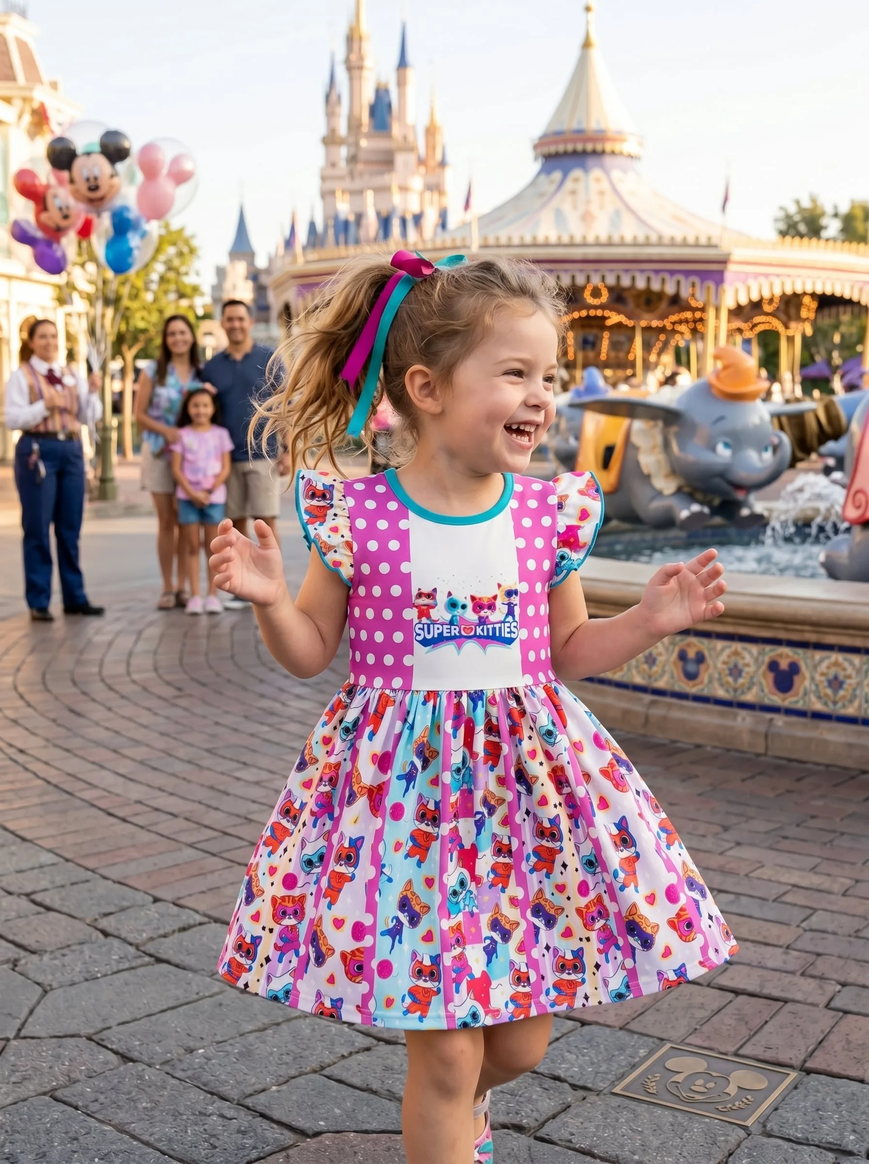 SuperKitties Twirl Dress, Disney Parks Outfit for Girls, SuperKitties Dress - Image 4