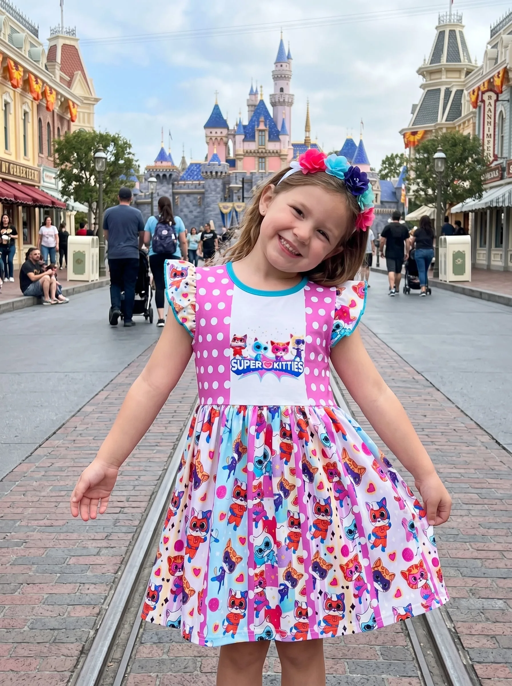 SuperKitties Twirl Dress, Disney Parks Outfit for Girls, SuperKitties Dress - Image 3