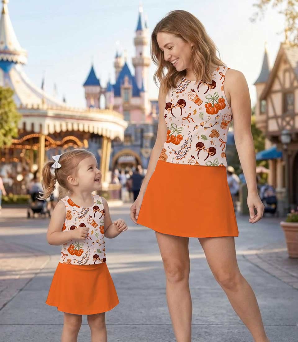 Disney Pumpkin Season Matching Mom and Me Dress Set, Halloween Theme Park Family Vacation Outfit - Image 7