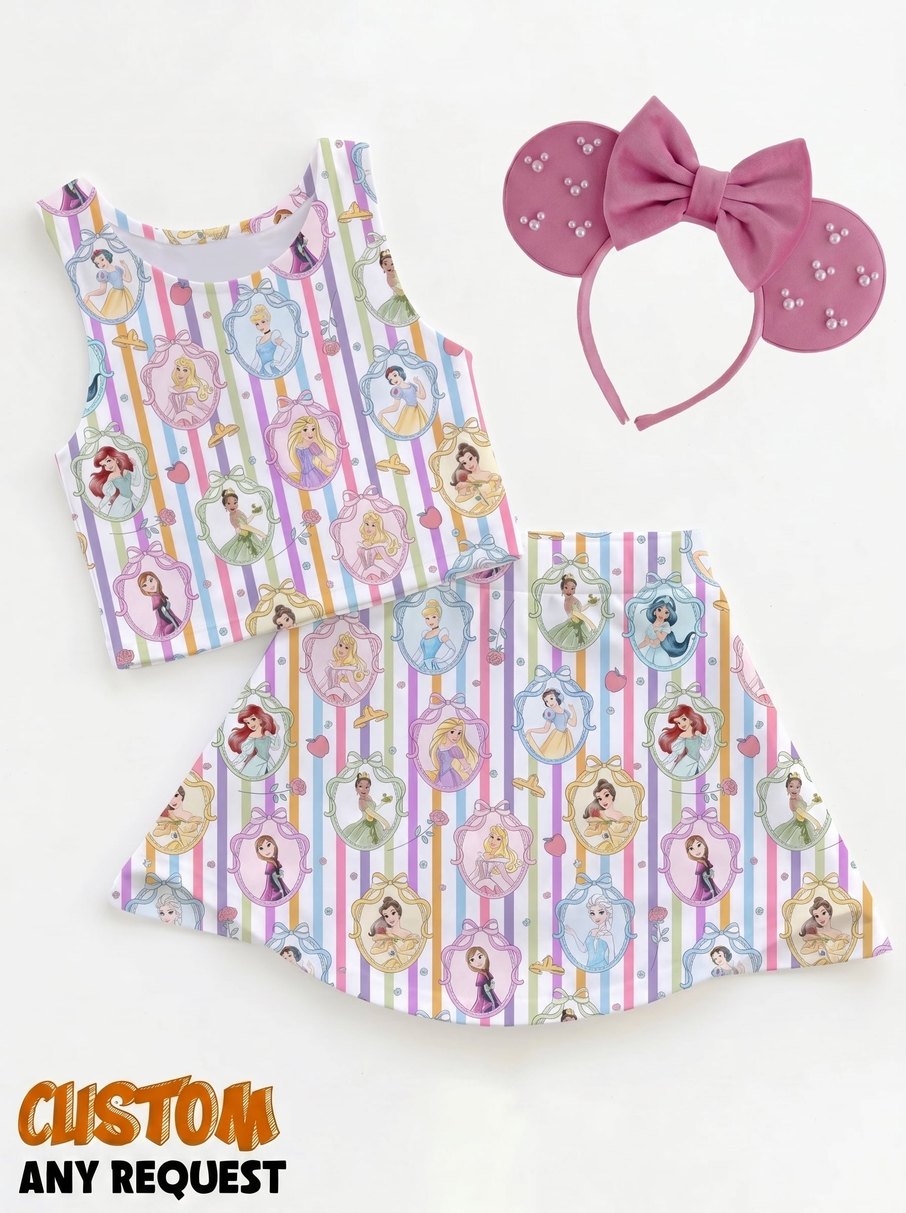 Disney Princess Matching Dress Set, Mom And Me Outfit, Disney Park Vacation Clothes