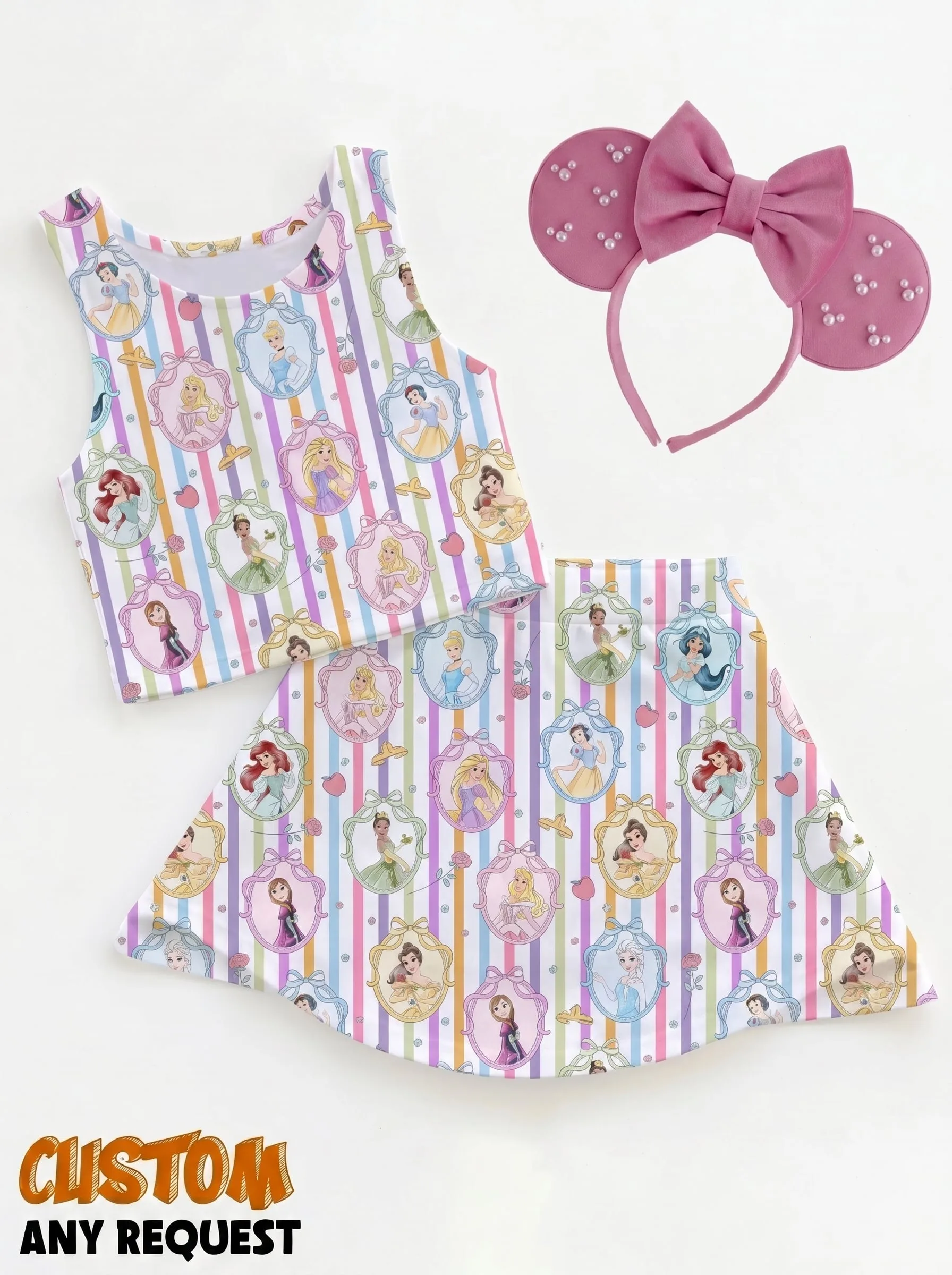 Disney Princess Matching Dress Set, Mom And Me Outfit, Disney Park Vacation Clothes