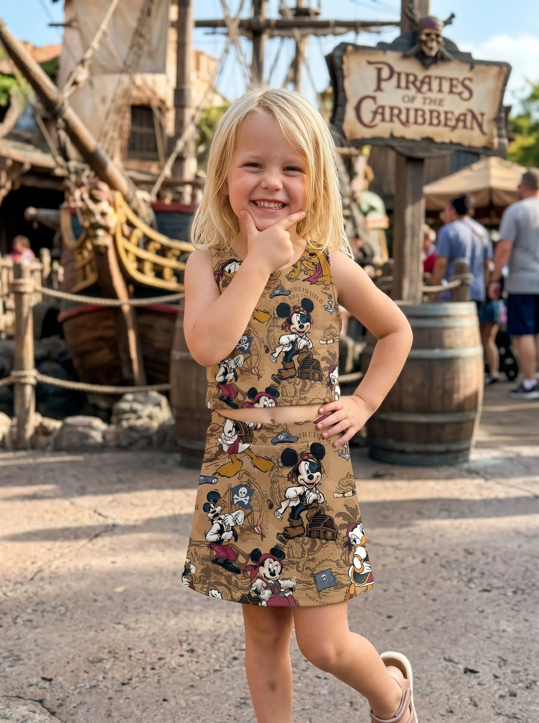 Pirate Mickey Matching Dress Set, Mom And Me Outfit, Disney Park Vacation Clothes - Image 3