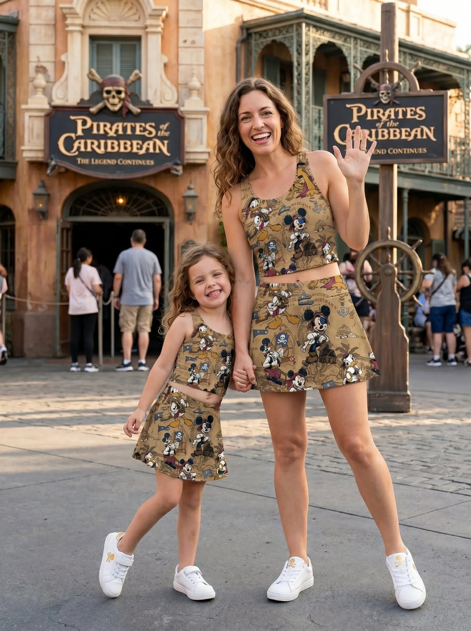 Pirate Mickey Matching Dress Set, Mom And Me Outfit, Disney Park Vacation Clothes - Image 2
