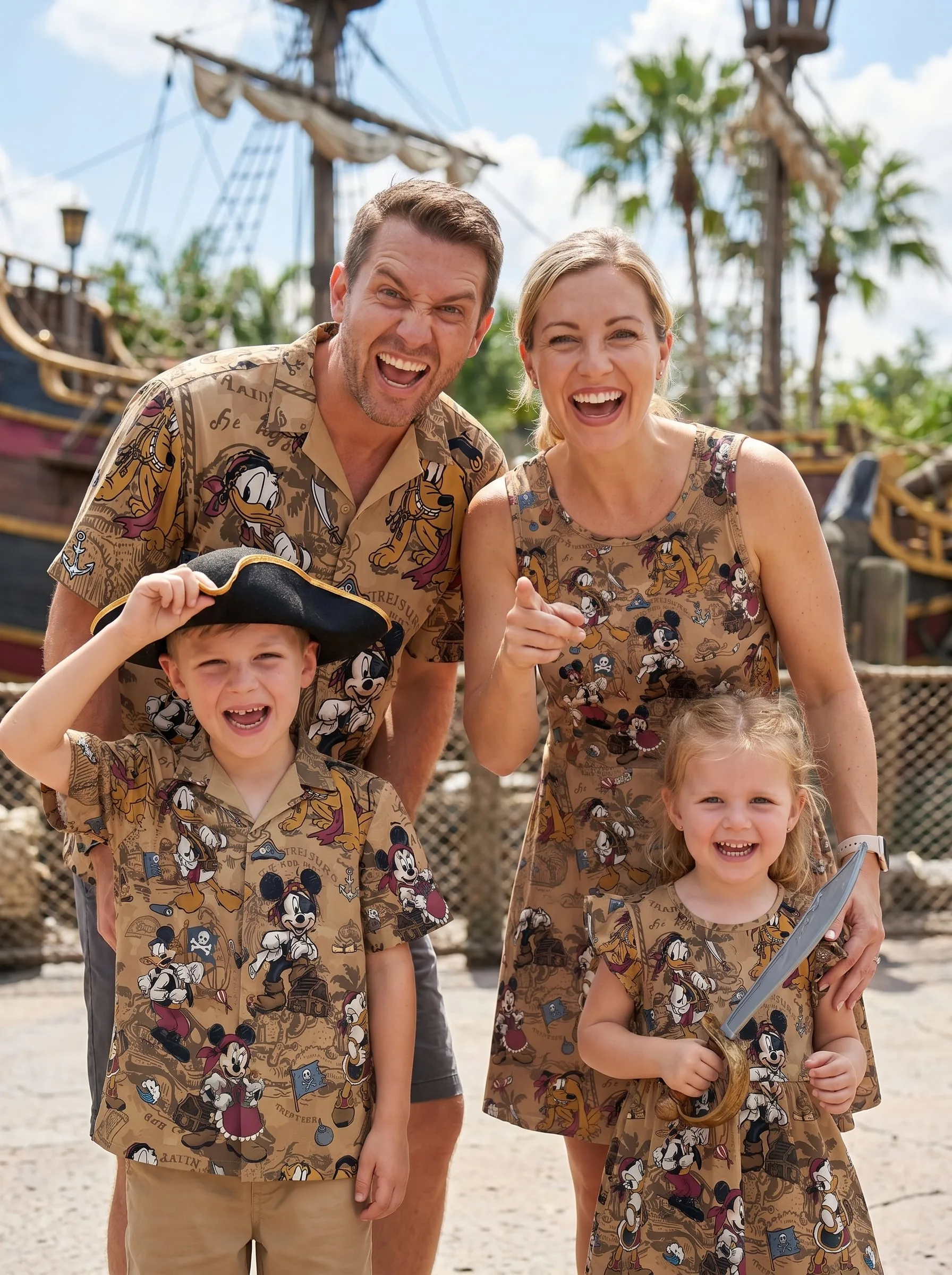 Pirate Mickey Matching Family Set, Disney Family Vacation Outfit, Disneyland Trip Clothes