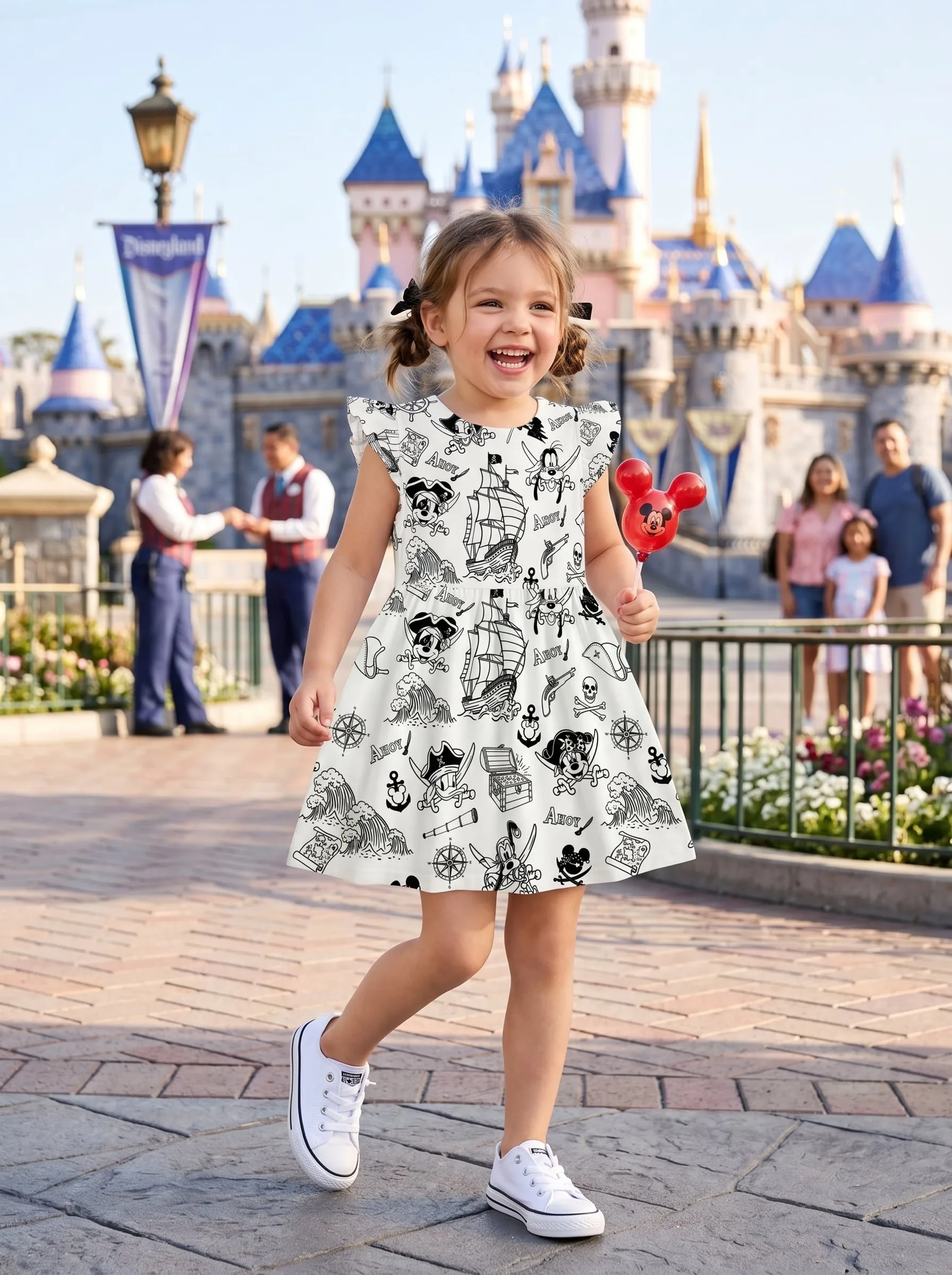 Pirate Mickey Twirl Dress, Disney Parks Outfit for Girls, Pirate Disney Dress - Image 4