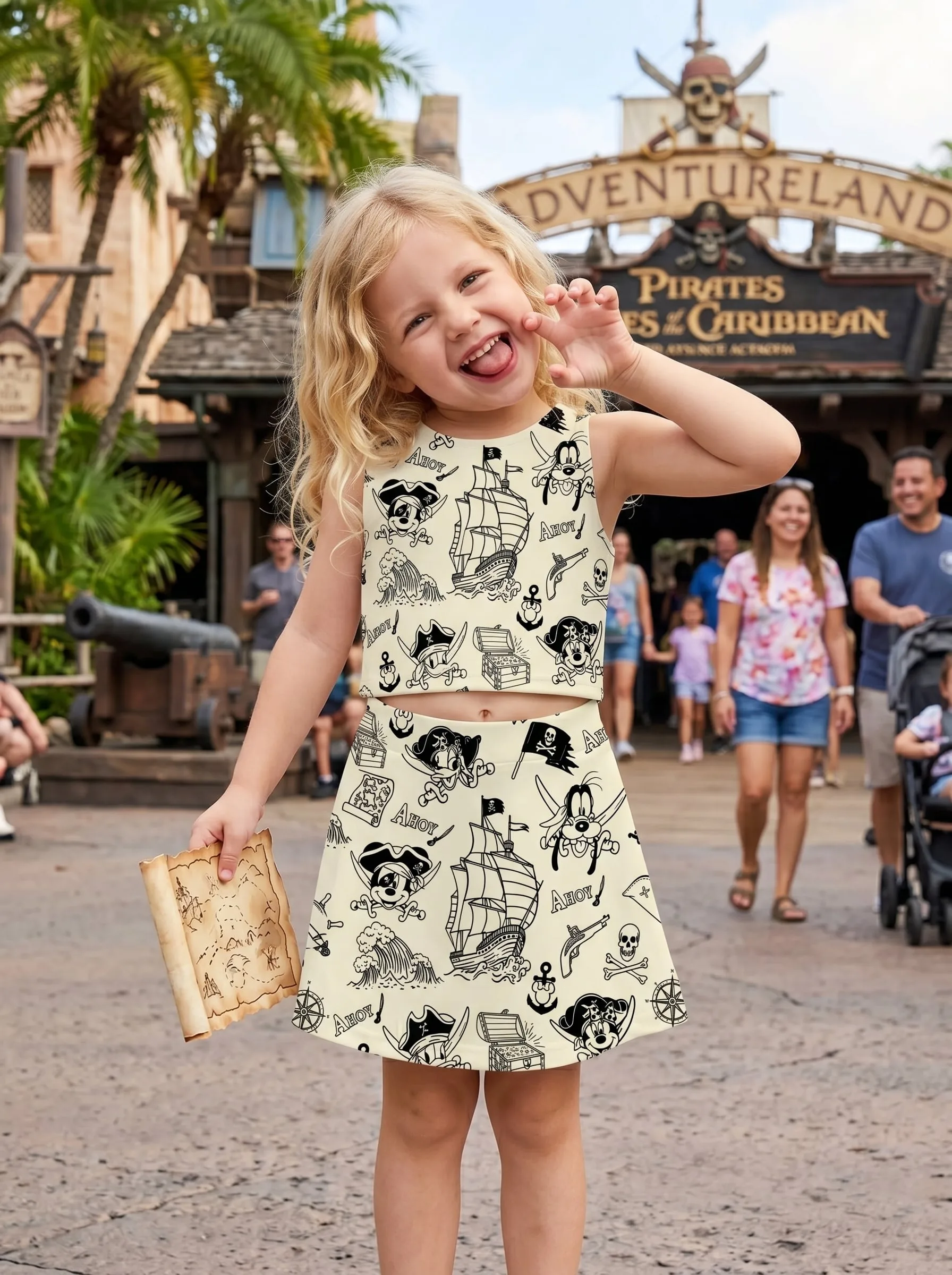 Pirate Mickey Matching Dress Set, Mom And Me Outfit, Disney Park Vacation Clothes - Image 4