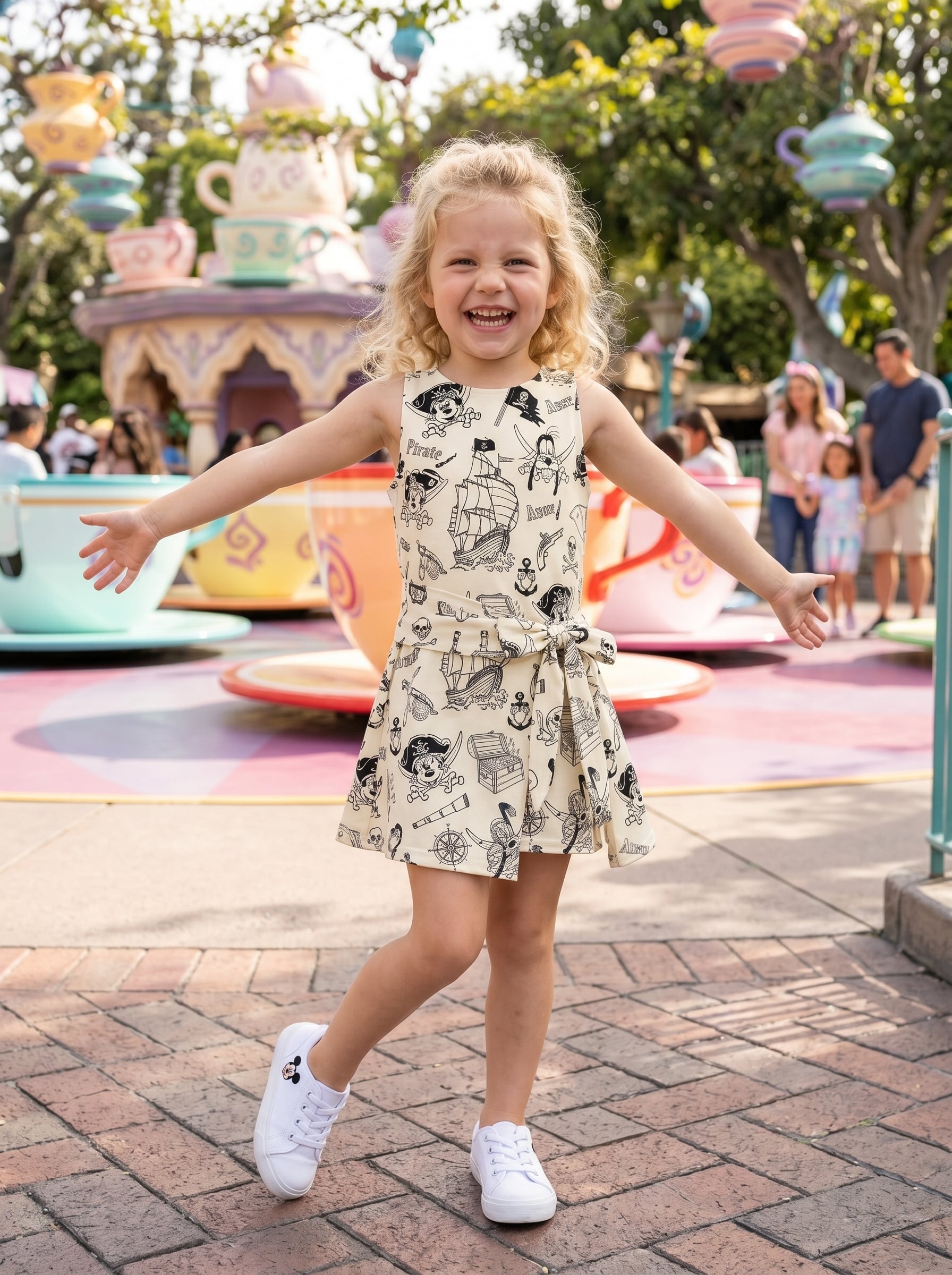 Pirate Mickey Tennis Dress Skirt, Disney Park Vacation Outfit, Pirate Mickey Skort Dress - Image 3