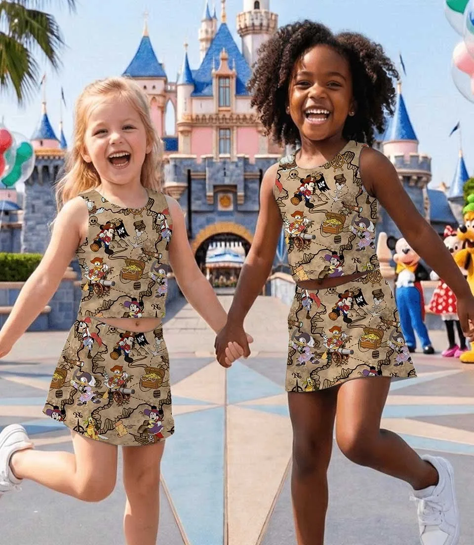 Disney Pirate Adventure Matching Mom and Me Dress Set, Treasure Map Theme Park Family Vacation Outfit - Image 6