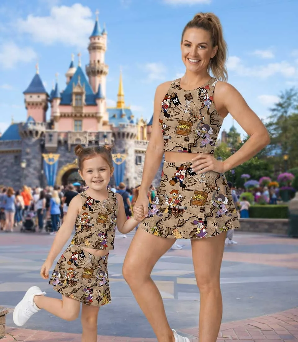 Disney Pirate Adventure Matching Mom and Me Dress Set, Treasure Map Theme Park Family Vacation Outfit - Image 5