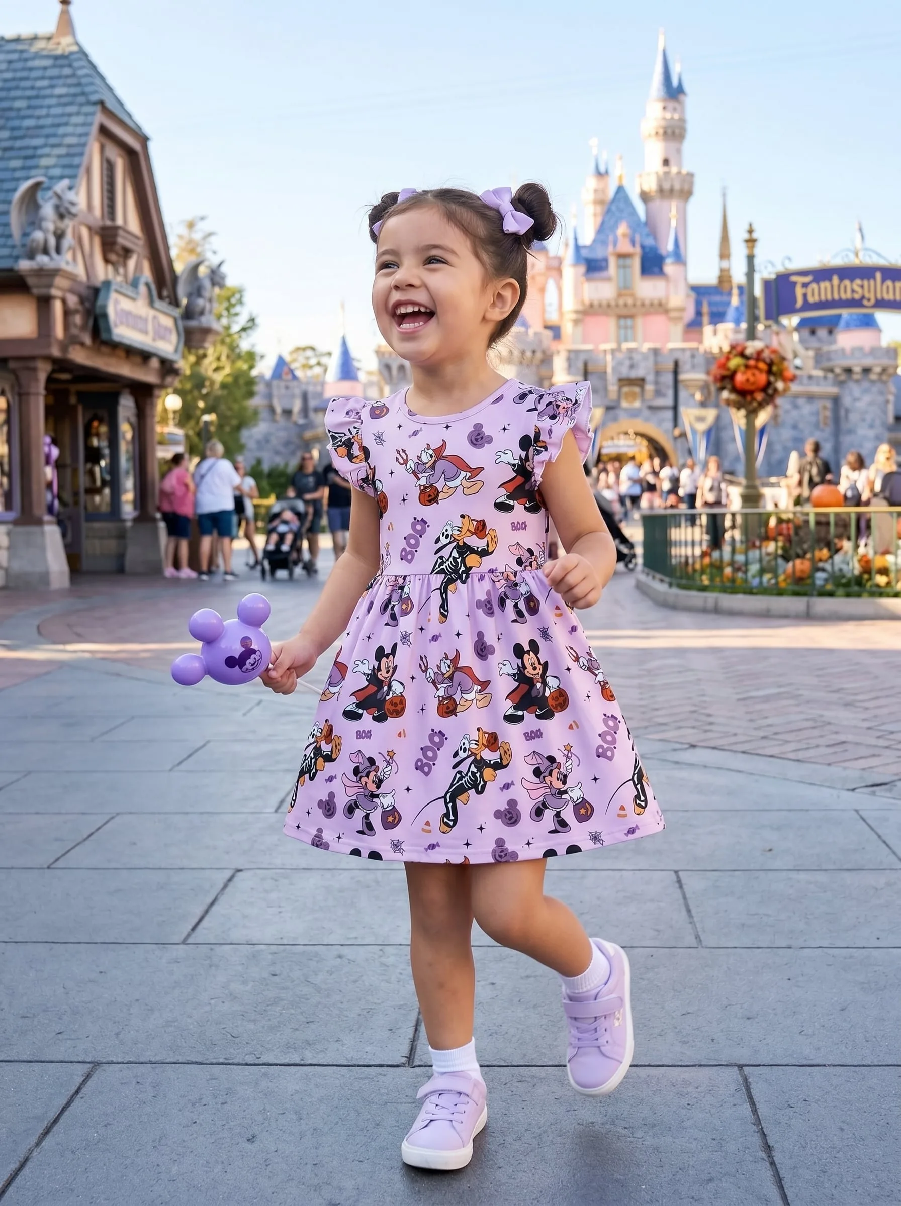 Mickey Halloween Twirl Dress, Disney Parks Outfit for Girls, Mickey's Not-So-Scary Halloween Dress - Image 3