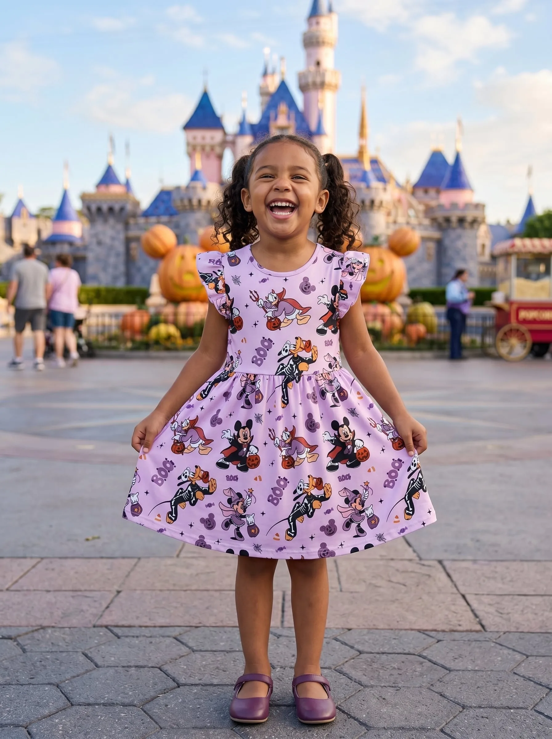 Mickey Halloween Twirl Dress, Disney Parks Outfit for Girls, Mickey's Not-So-Scary Halloween Dress - Image 4