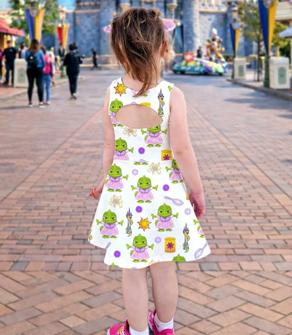 Disney Tangled Pascal Matching Mom and Me Dress Set, Princess Theme Park Family Vacation Outfit - Image 4