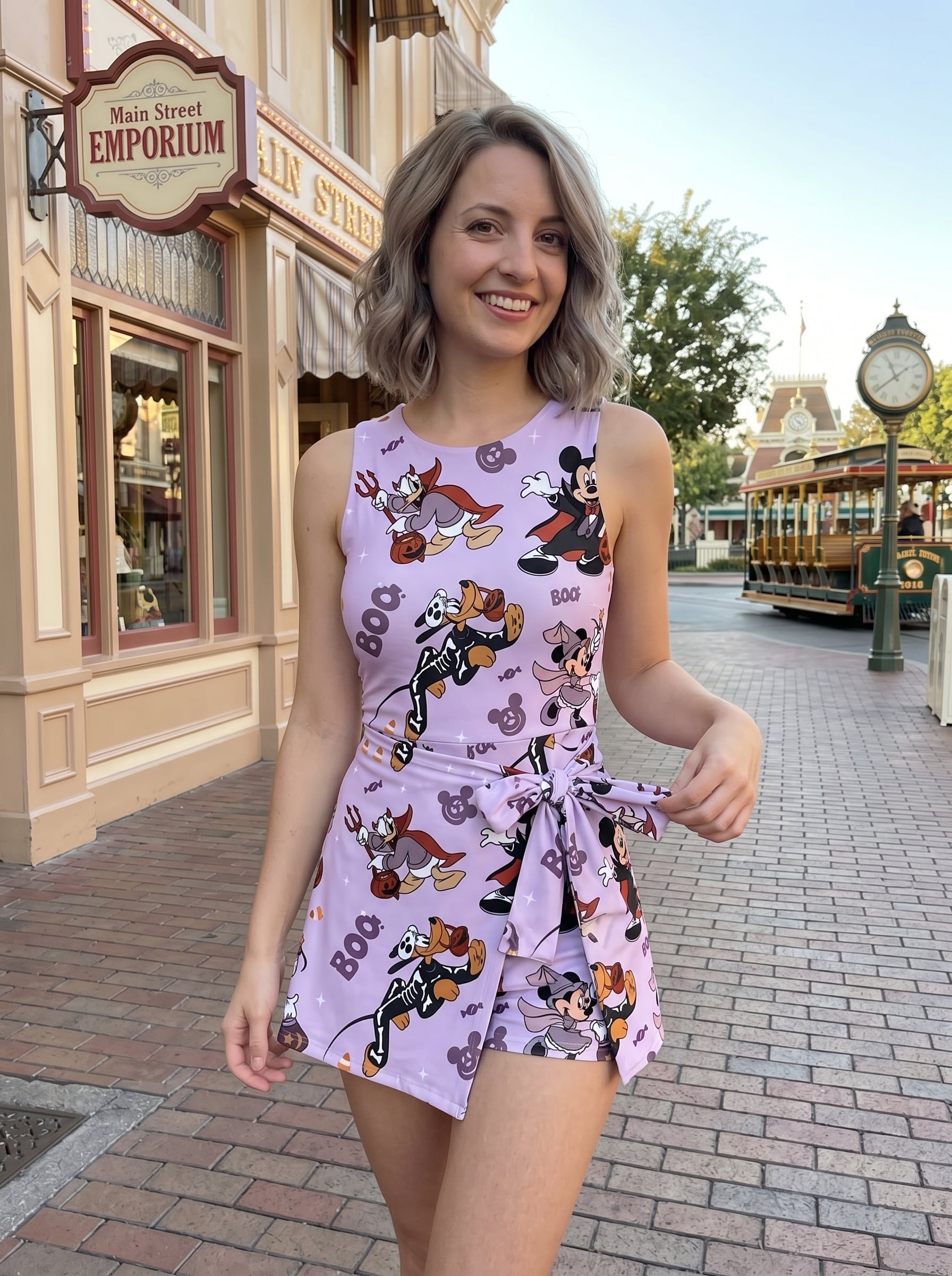Mickey Halloween Tennis Dress Skirt, Disney Park Vacation Outfit, Mickey Halloween Skort Dress - Image 2