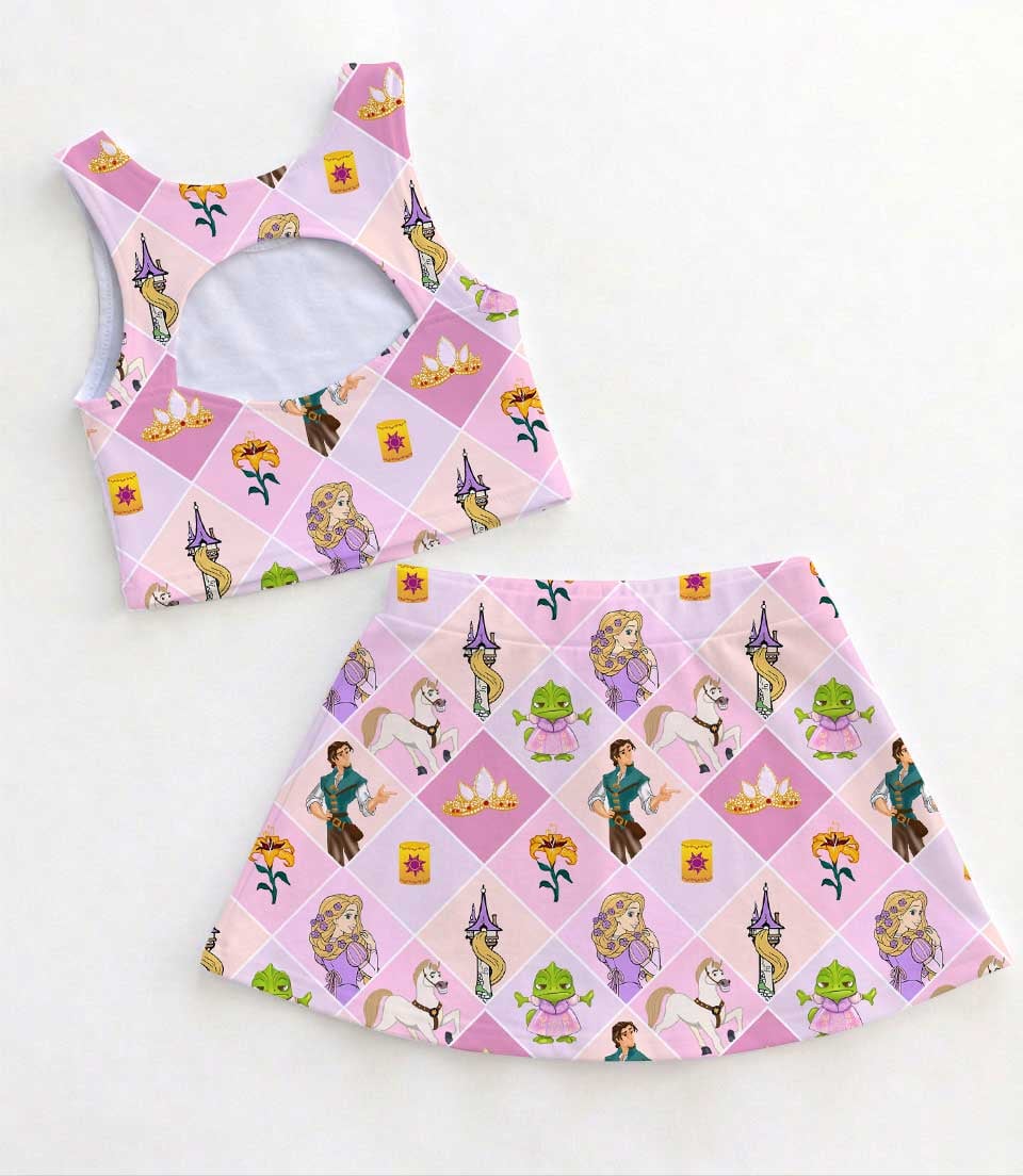 Disney Tangled Matching Mom and Me Dress Set, Rapunzel Theme Park Family Vacation Outfit - Image 2