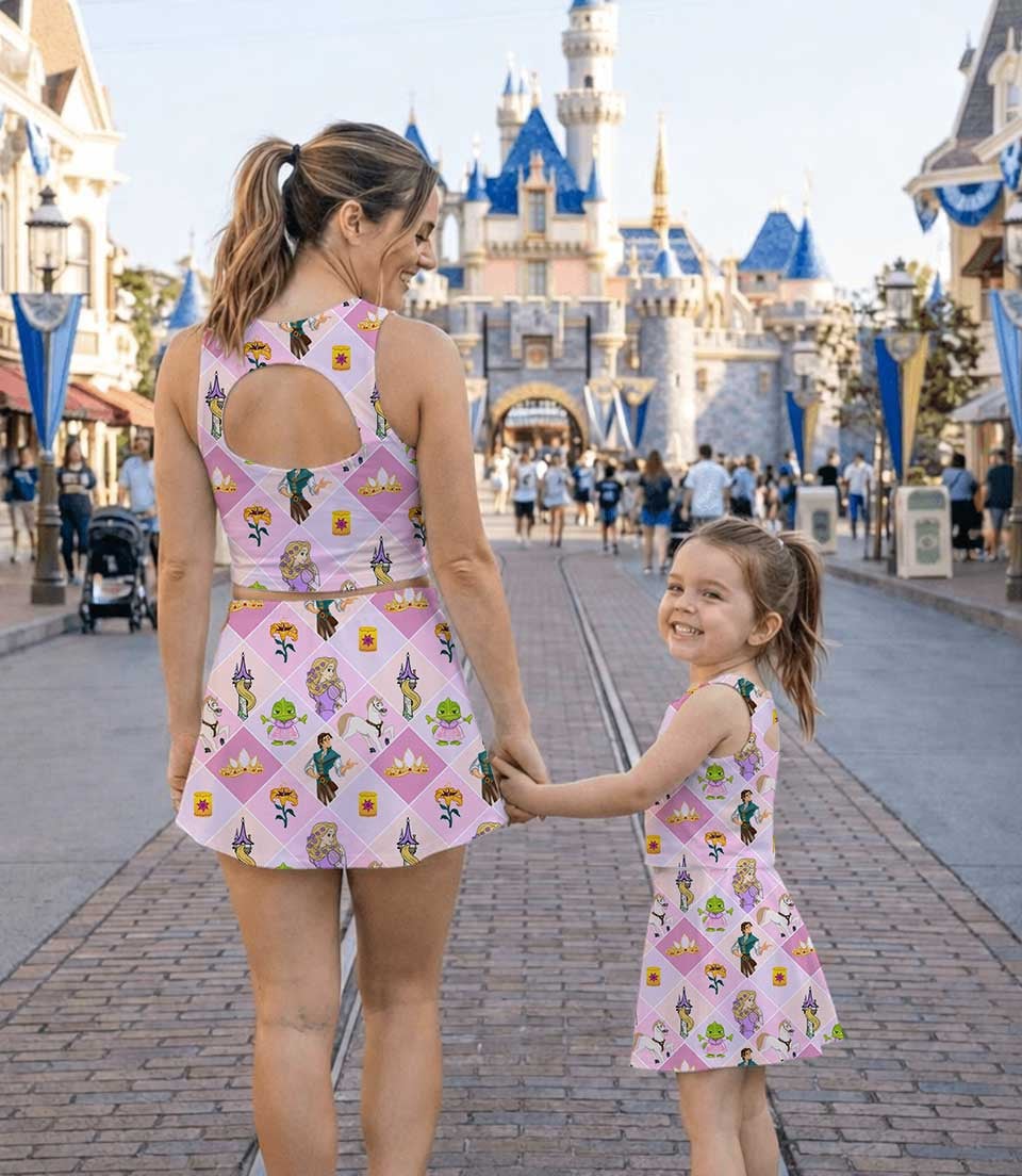 Disney Tangled Matching Mom and Me Dress Set, Rapunzel Theme Park Family Vacation Outfit - Image 8