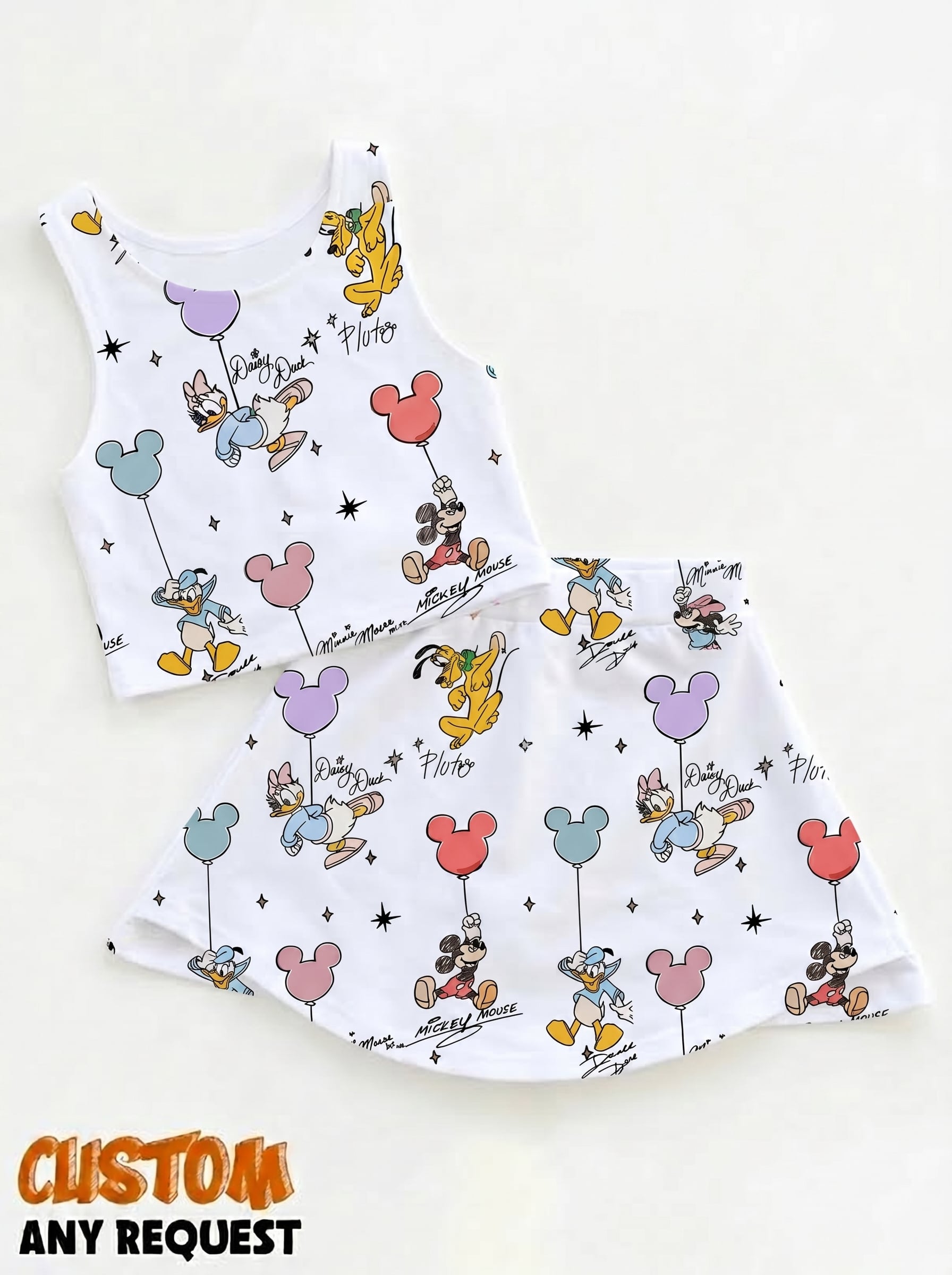 Mickey And Friends Activewear Set, Disney Balloon Matching Athletic Dress