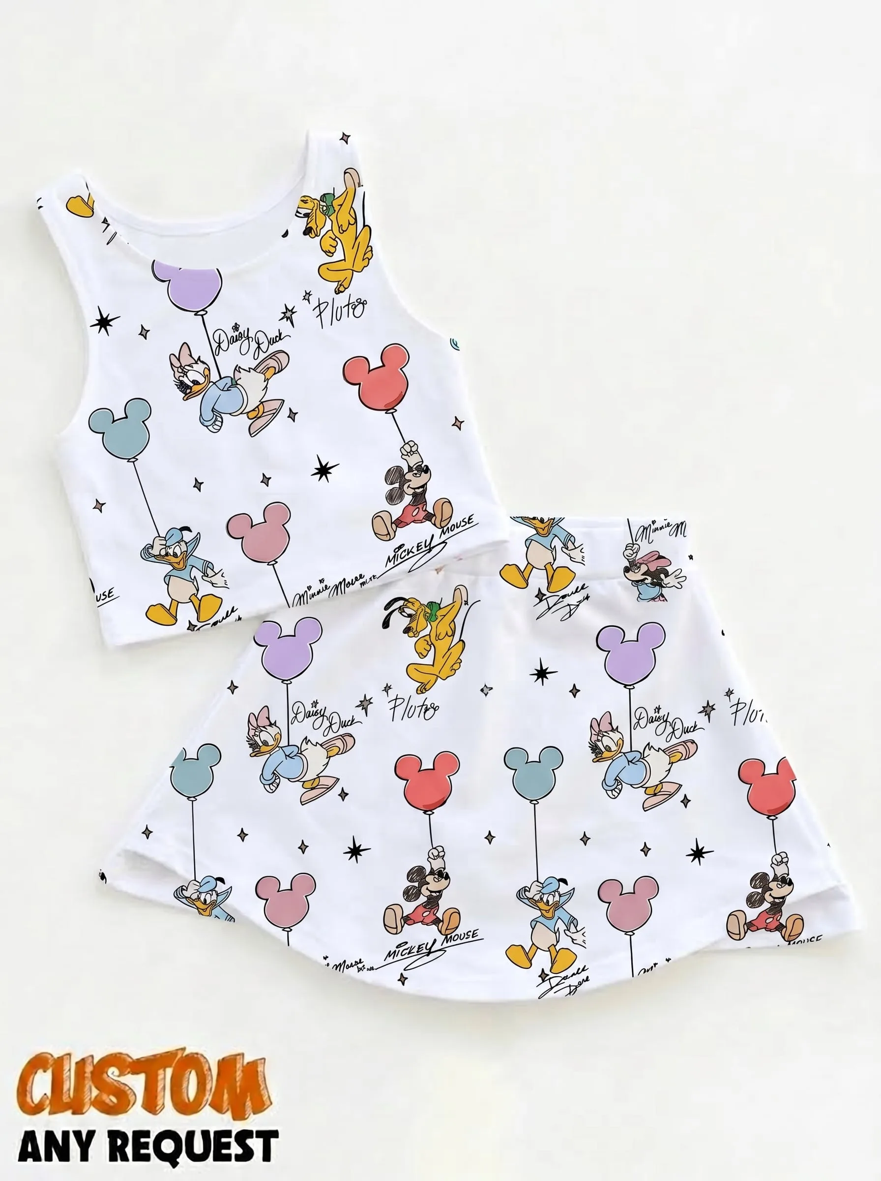 Mickey And Friends Activewear Set, Disney Balloon Matching Athletic Dress