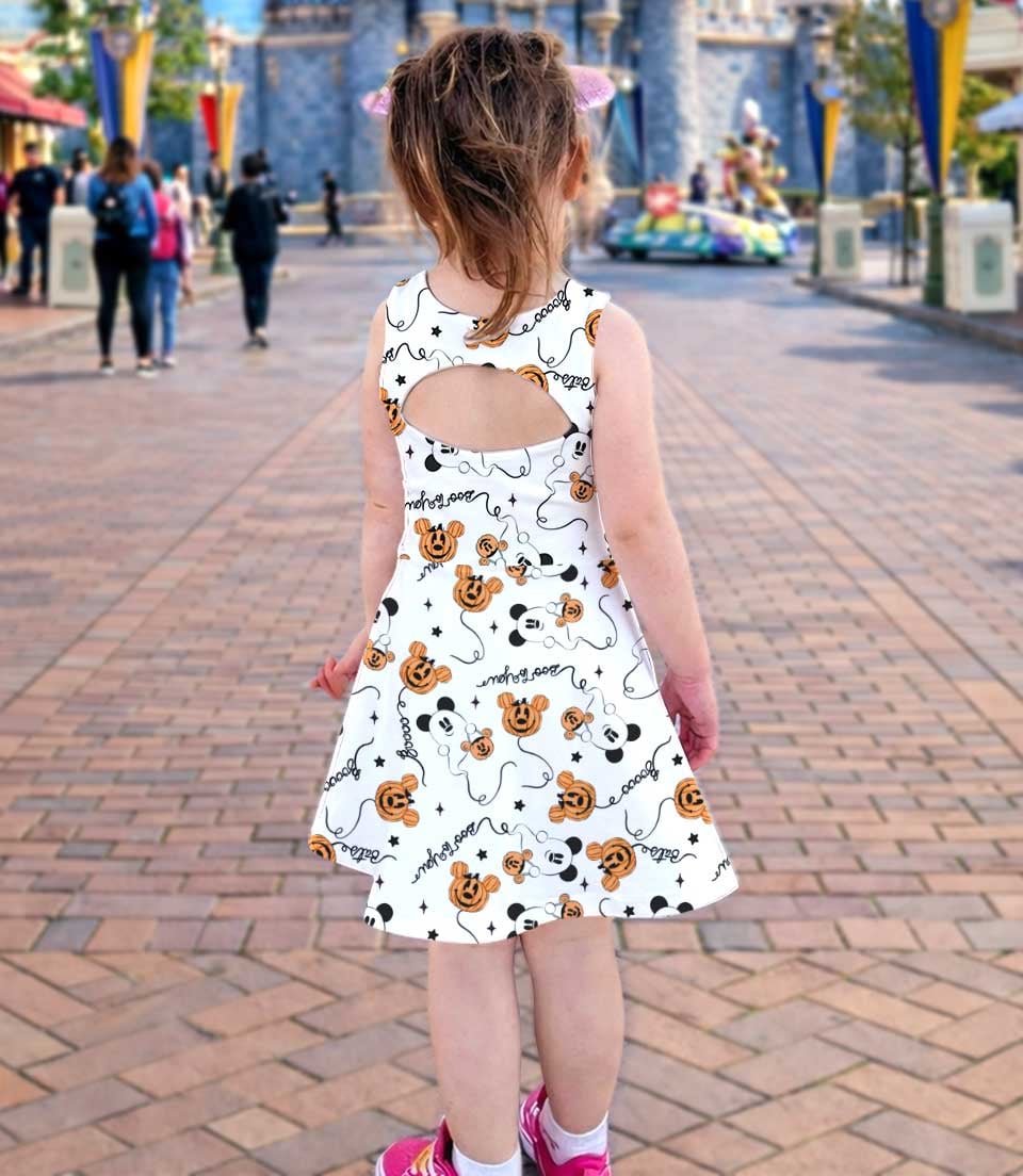 Disney Mickey Mouse Halloween Ghost Pumpkin Matching Mom and Me Dress Set, Family Halloween Theme Park Vacation Outfit - Image 4