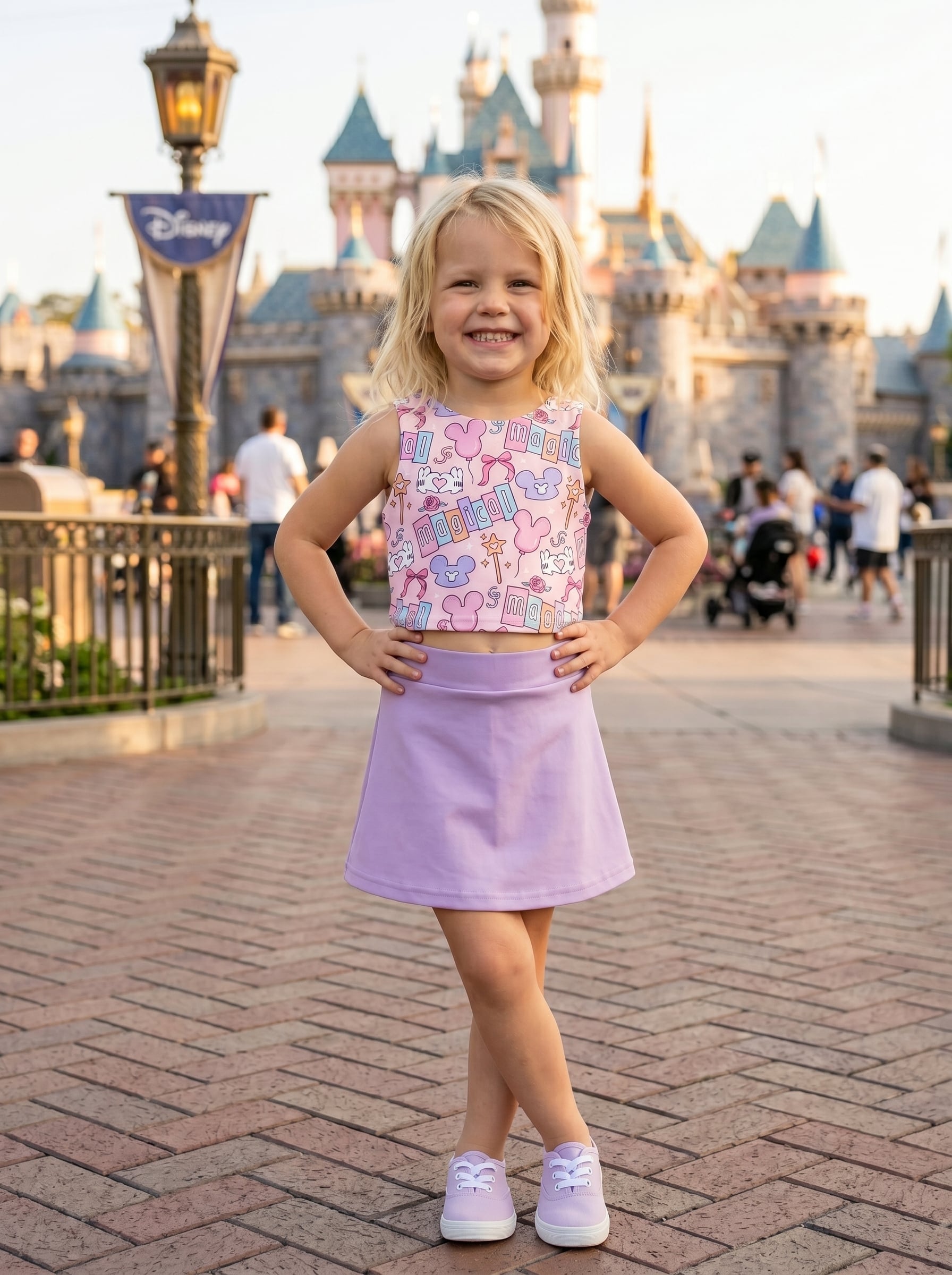 Coquette Disney Set Dress, Mickey Ears Bow Disneyland Vacation Outfit - Image 4